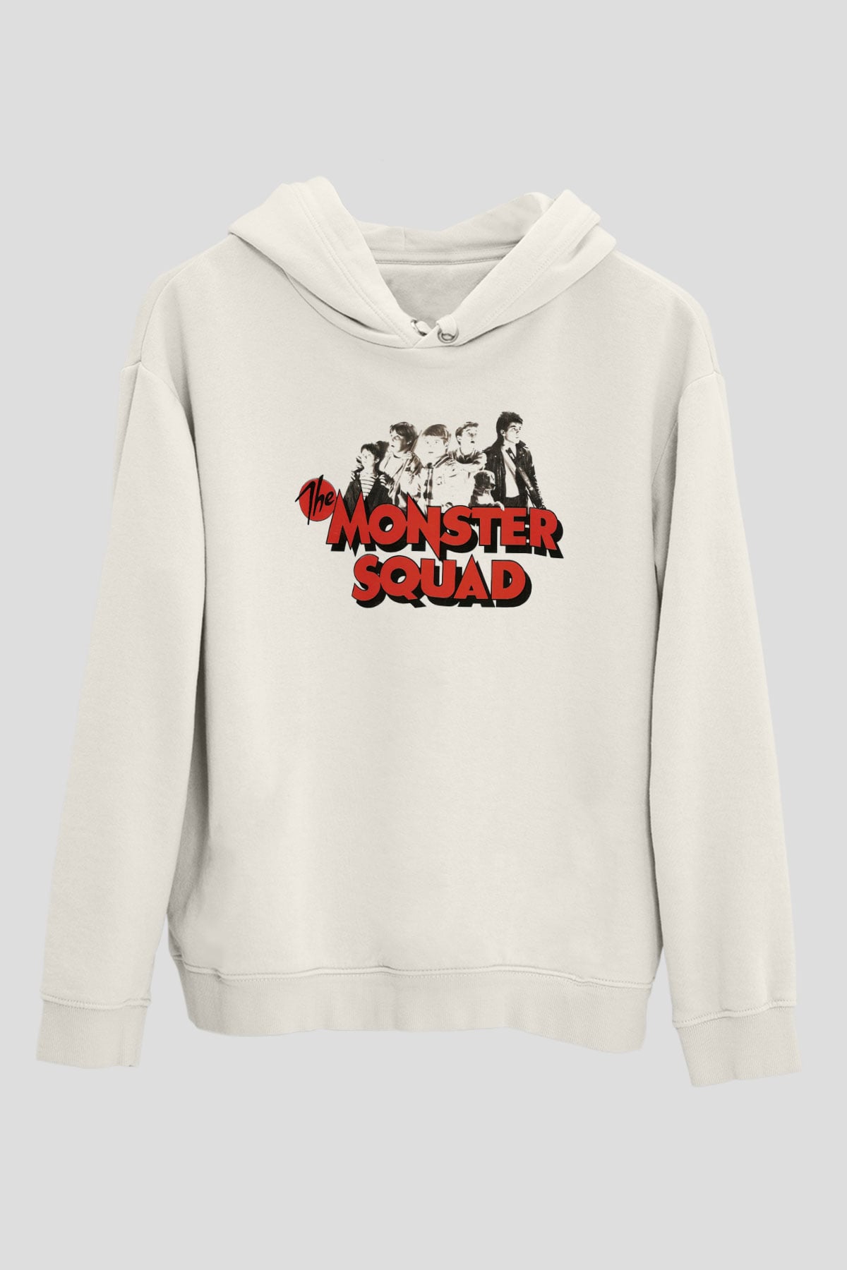 Monster Squad Beyaz Unisex Kapşonlu Sweatshirt