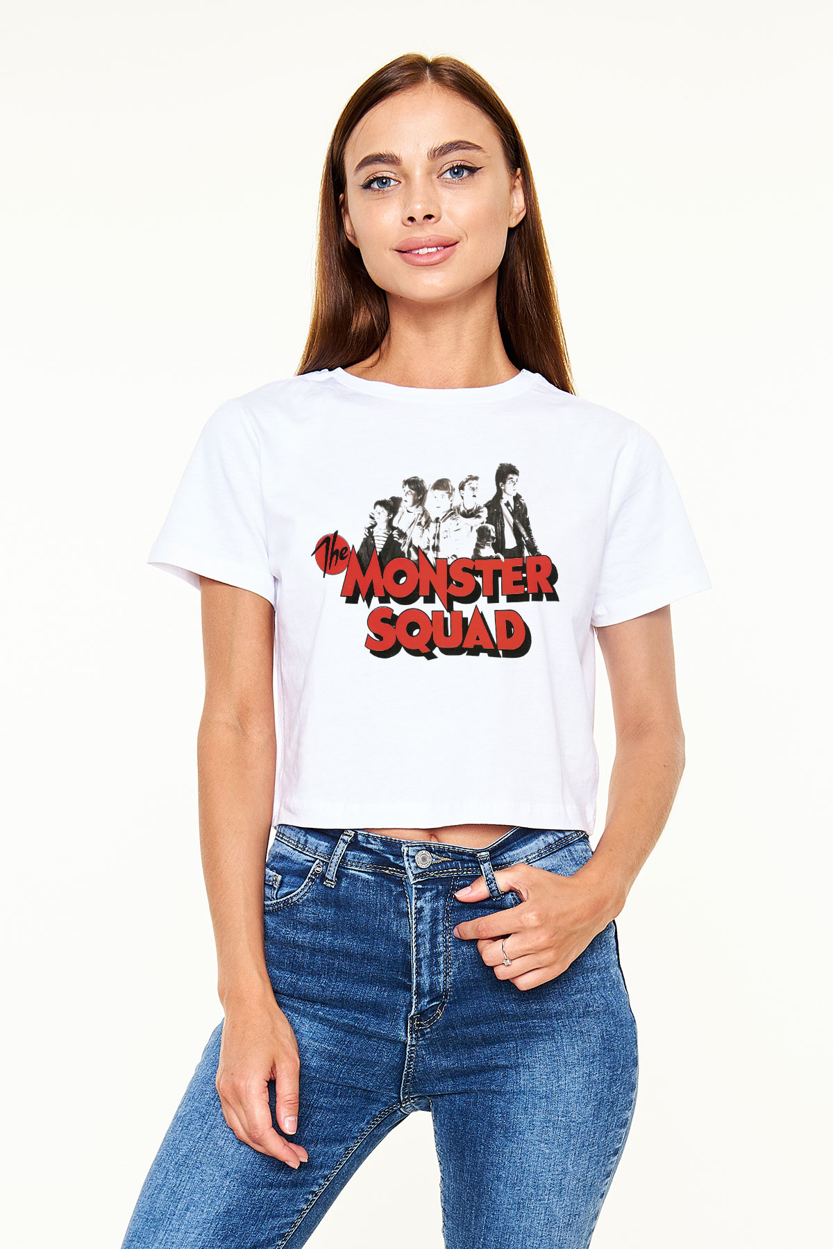 Monster Squad Beyaz Unisex Oversize Tişört