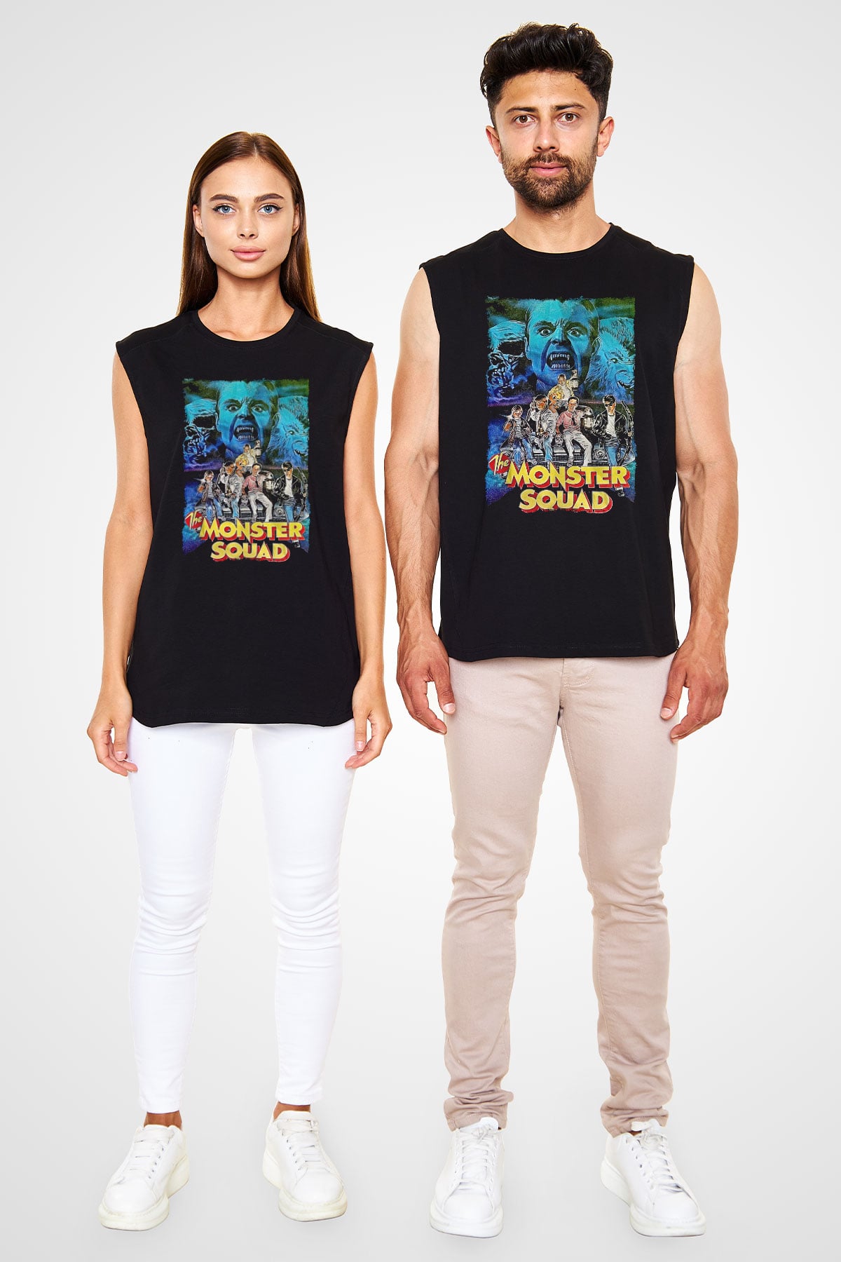 Monster Squad Siyah Unisex  Kolsuz Tişört