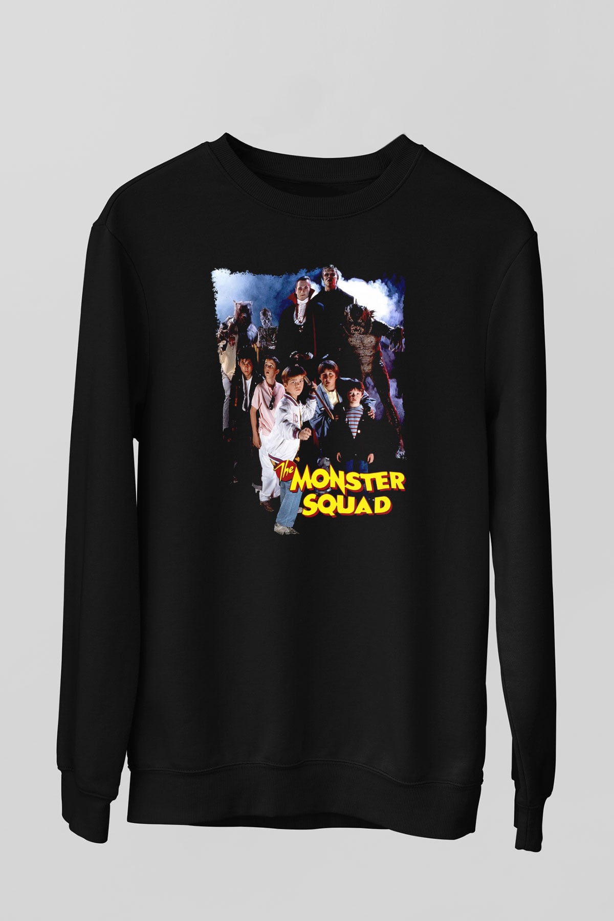 Monster Squad Siyah Unisex  Sweatshirt