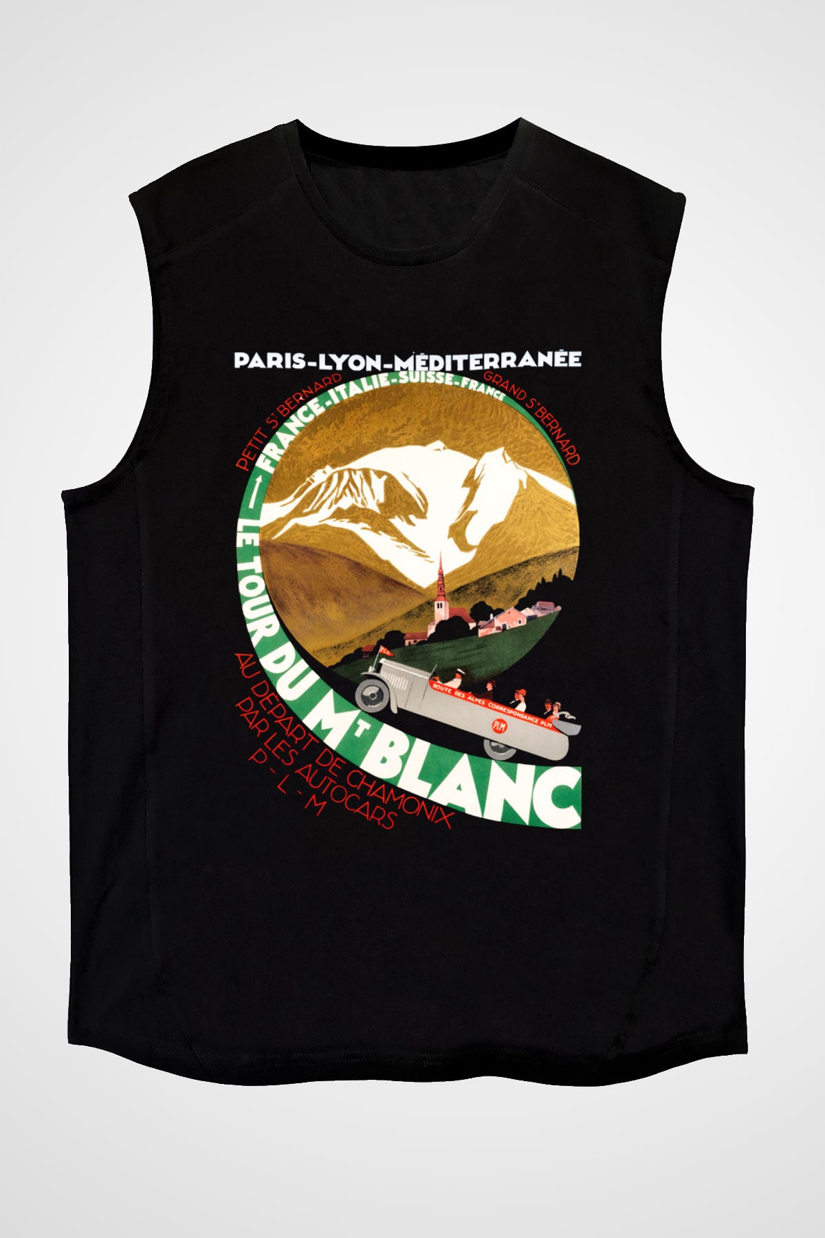 Mont Blanc Siyah Unisex Kolsuz Tişört