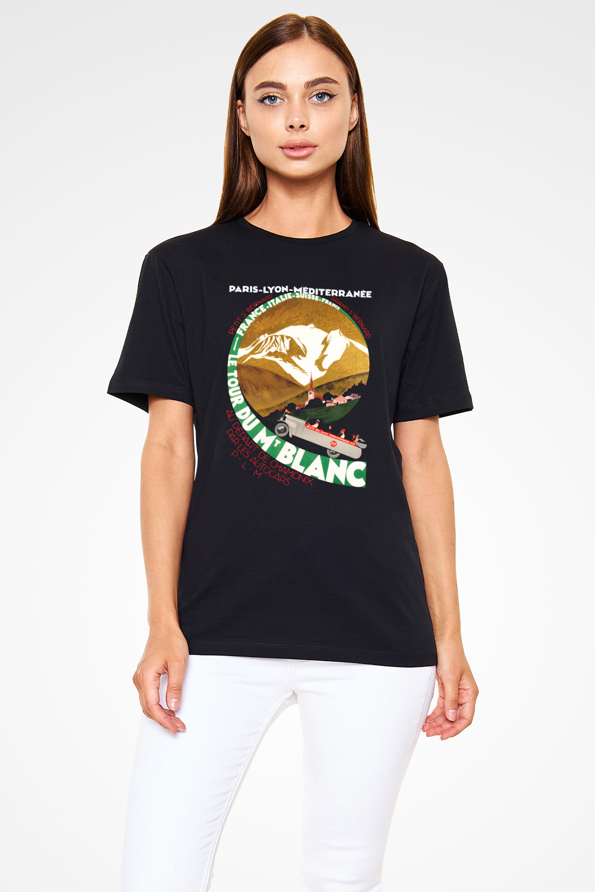 Mont Blanc Siyah Unisex Tişört T-Shirt - TişörtFabrikası