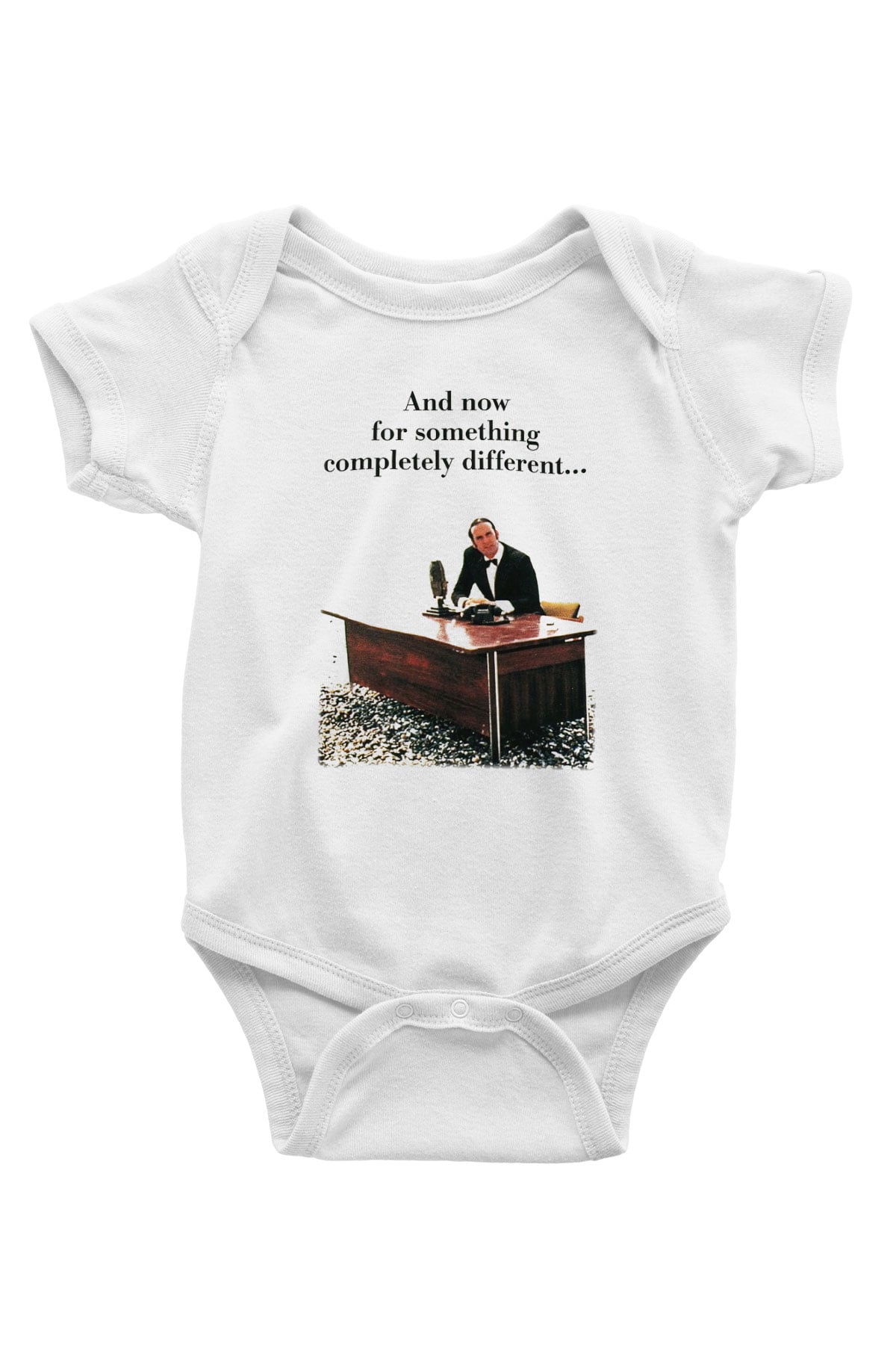 Monty Python's Flying Circus Baskılı Beyaz Unisex Bebek Body - Zıbın