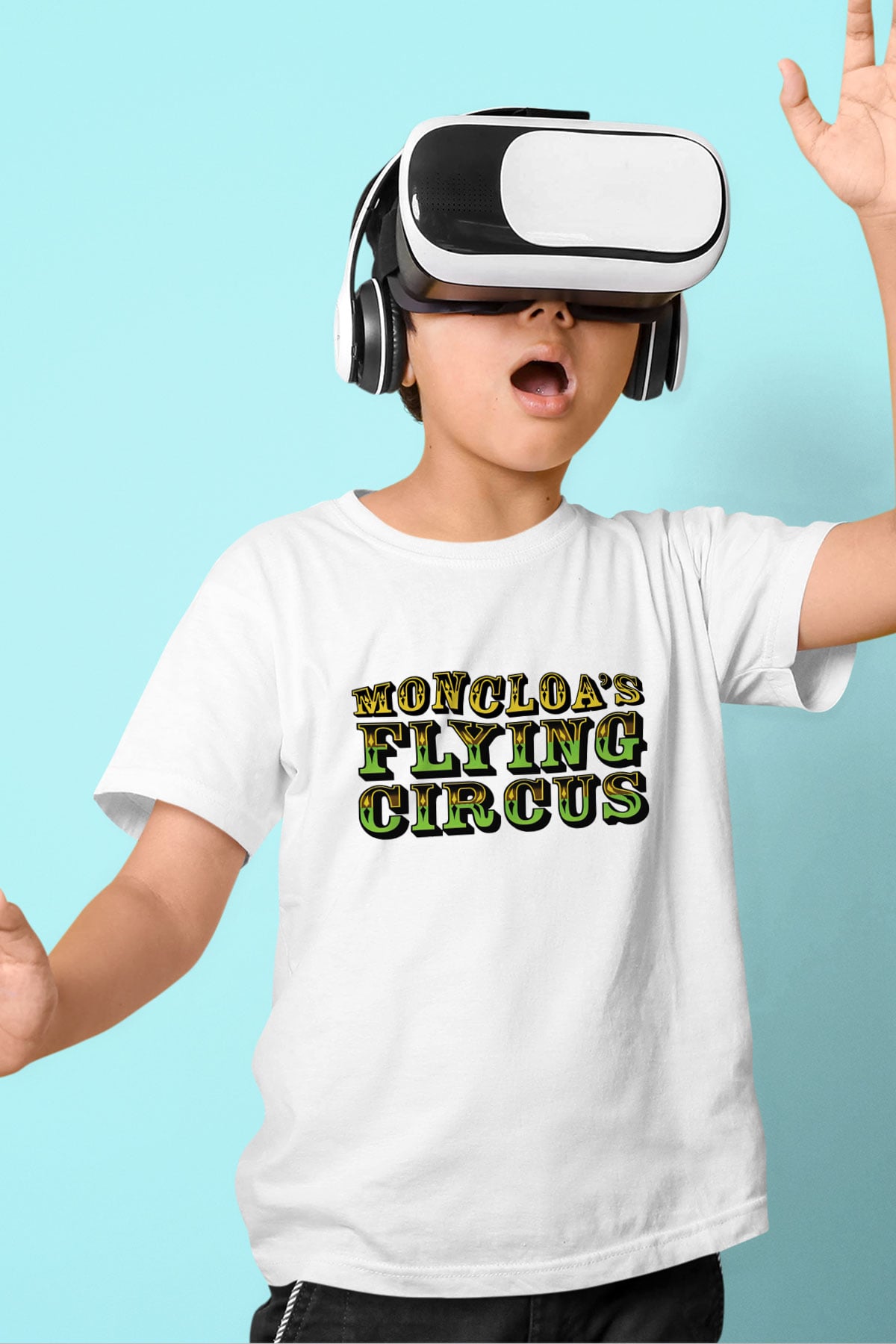 Monty Python's Flying Circus Baskılı Beyaz Unisex Çocuk Tişört