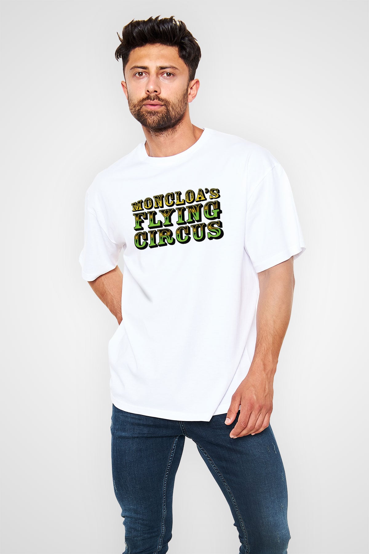Monty Python's Flying Circus Beyaz Unisex Oversize Tişört T-Shirt