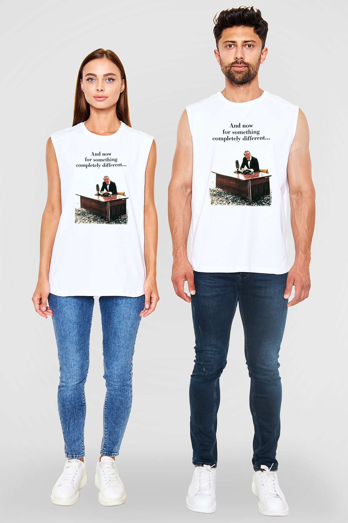 Monty Python's Flying Circus Beyaz Unisex Kolsuz Tişört