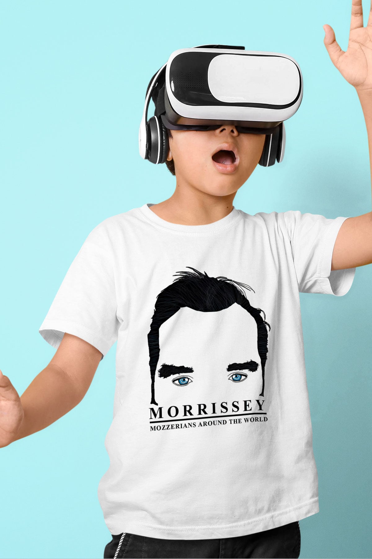 Morrissey Baskılı Beyaz Unisex Beyaz Çocuk Tişört - Tshirt