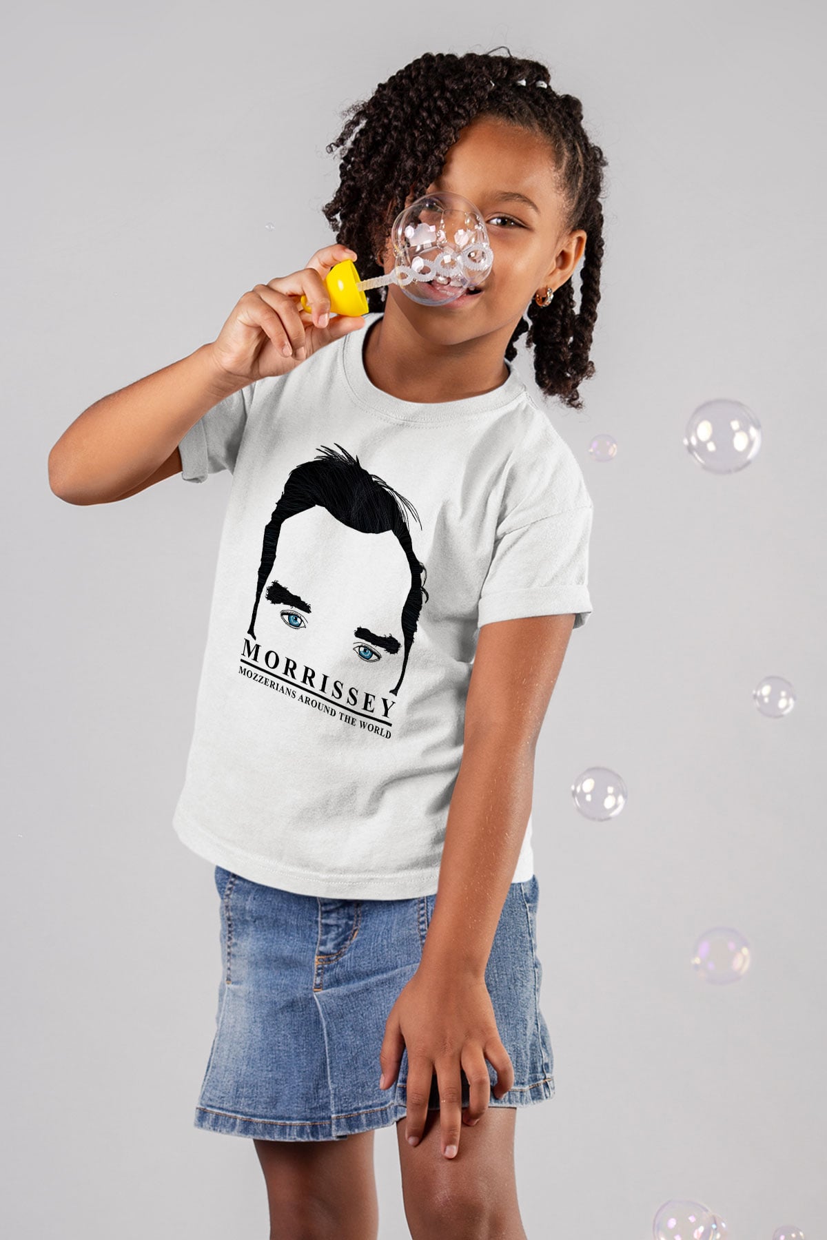 Morrissey Baskılı Beyaz Unisex Beyaz Çocuk Tişört - Tshirt