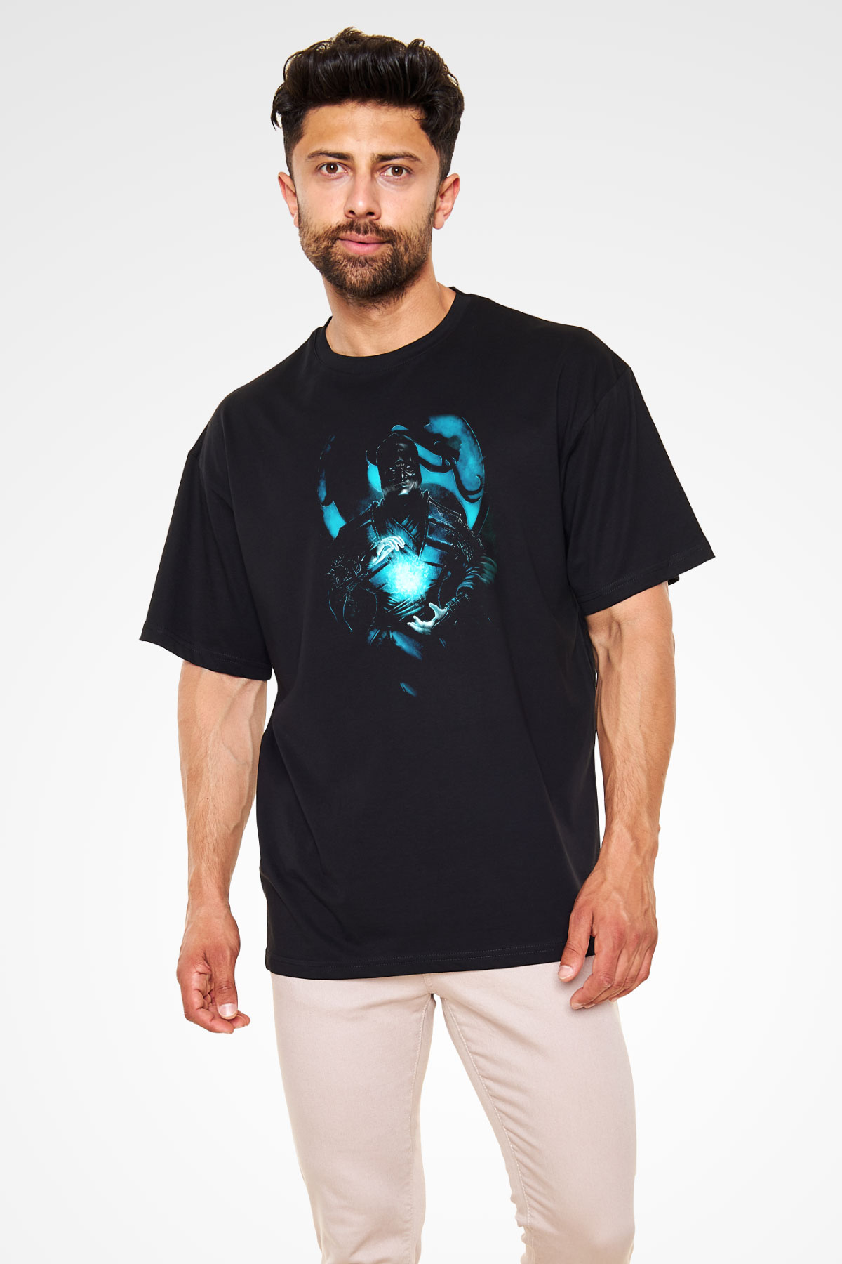 Mortal Kombat Siyah Unisex Oversize Tişört T-Shirt