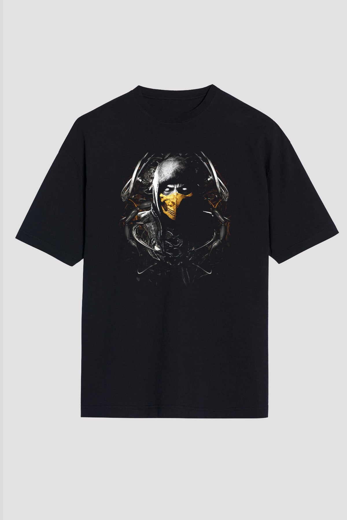 Mortal Kombat Siyah Unisex Oversize Tişört T-Shirt