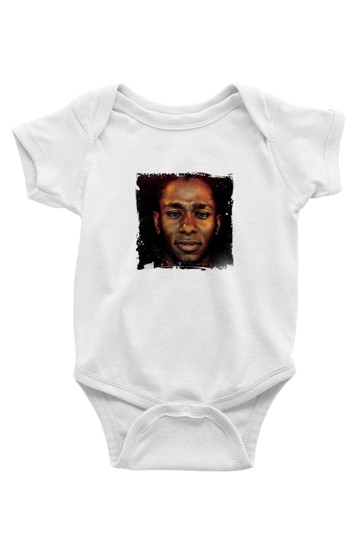 Mos Def Baskılı Unisex Beyaz Bebek Body - Zıbın