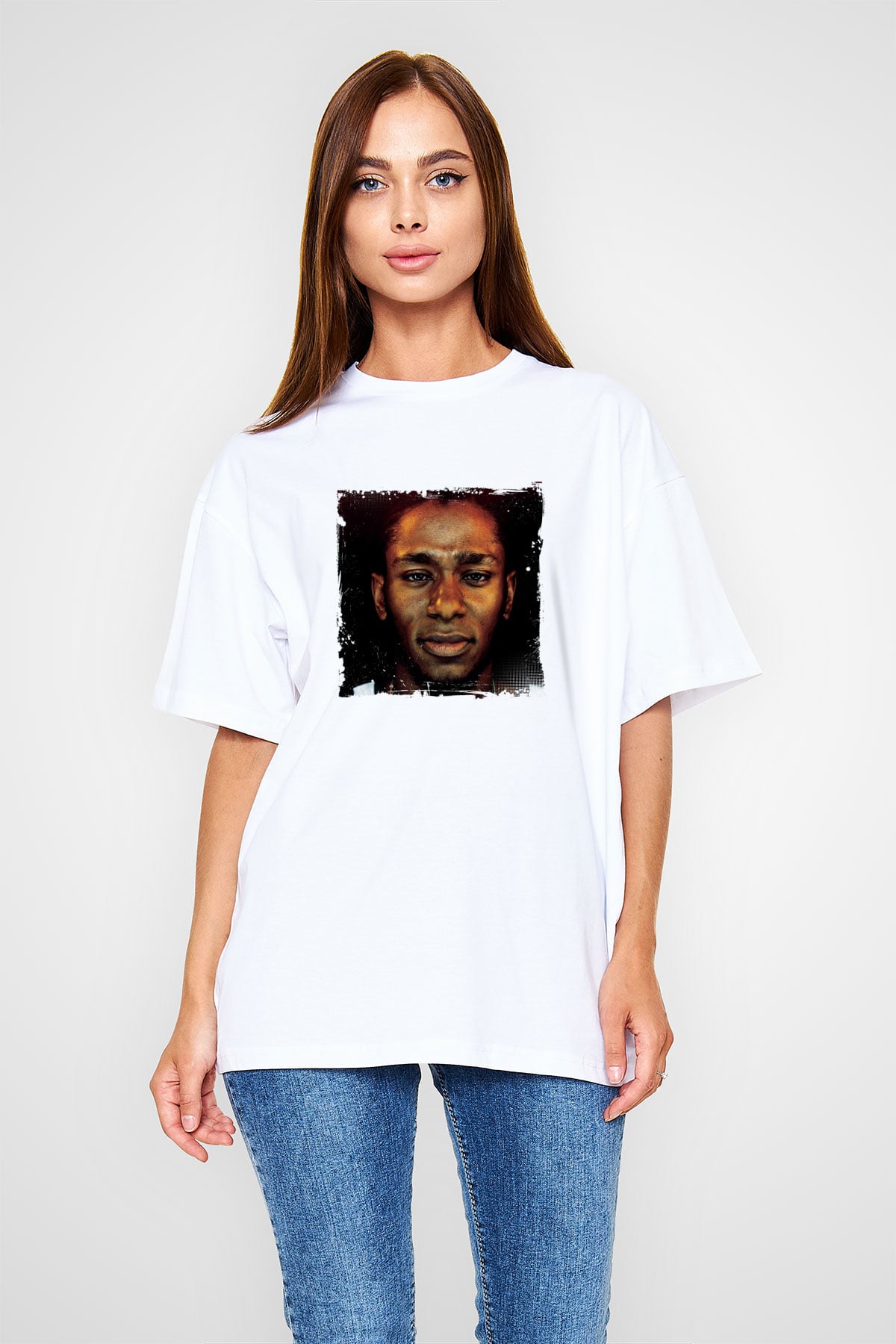 Mos Def Baskılı Unisex Beyaz Tişört