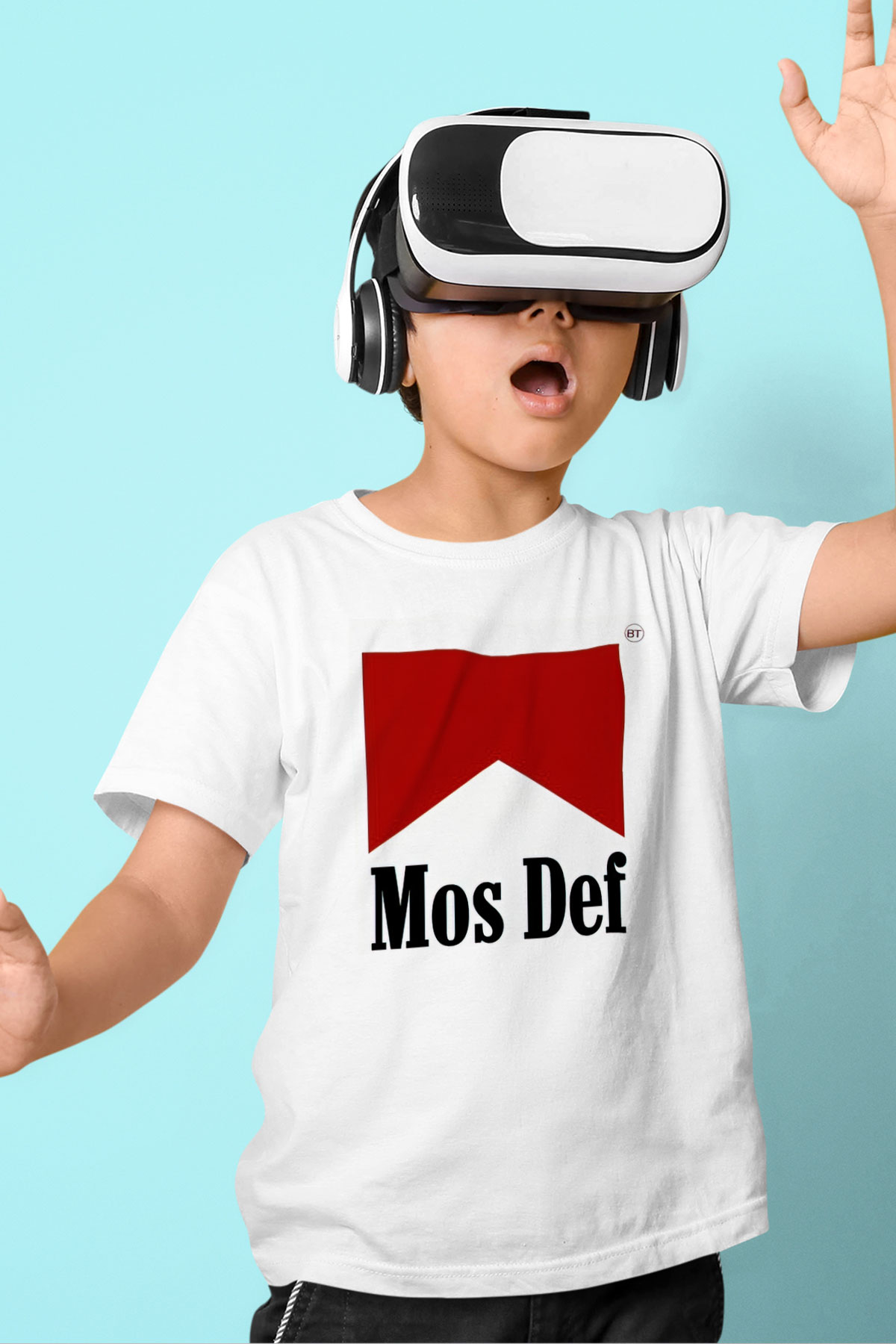 Mos Def Beyaz Unisex Çocuk Tişört