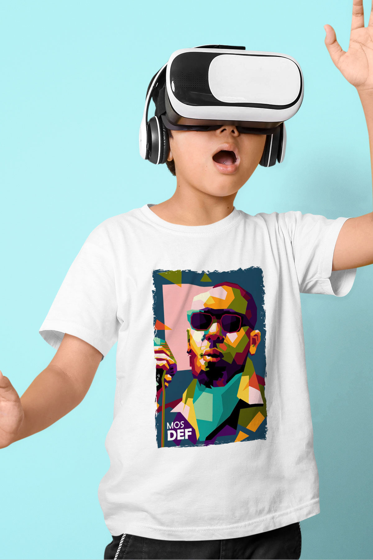 Mos Def Beyaz Unisex Çocuk Tişört