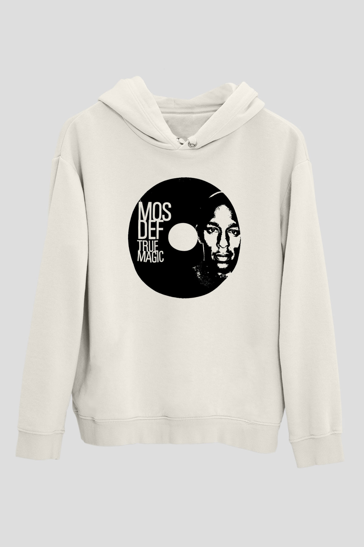 Mos Def Beyaz Unisex Kapşonlu Sweatshirt