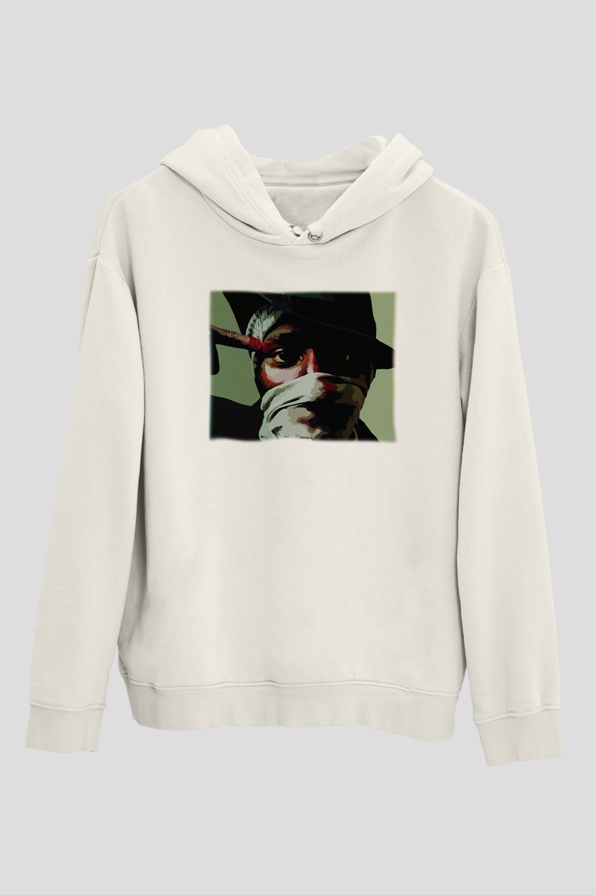 Mos Def Beyaz Unisex Kapşonlu Sweatshirt