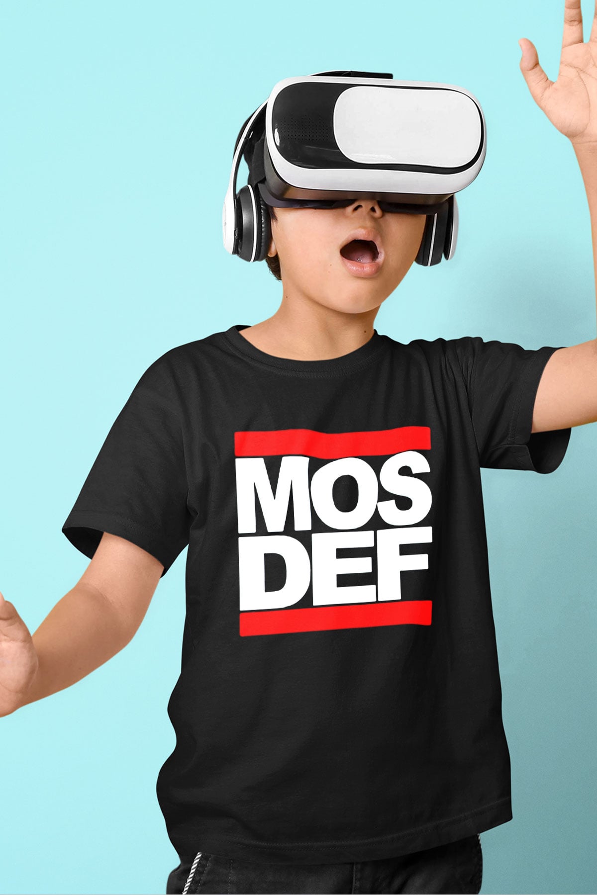 Mos Def Siyah Unisex Çocuk Tişört