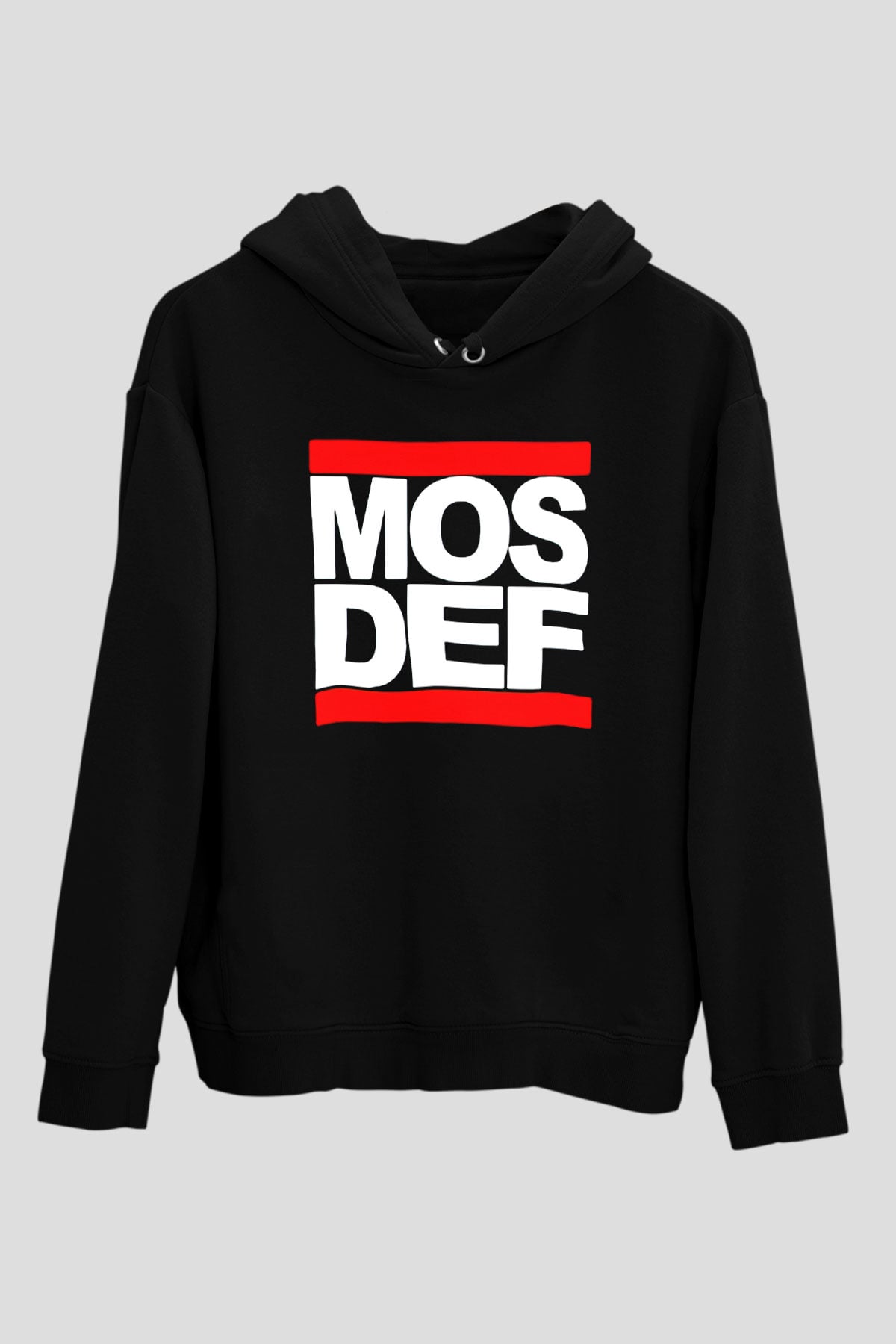 Mos Def Siyah Unisex Kapüşonlu Sweatshirt