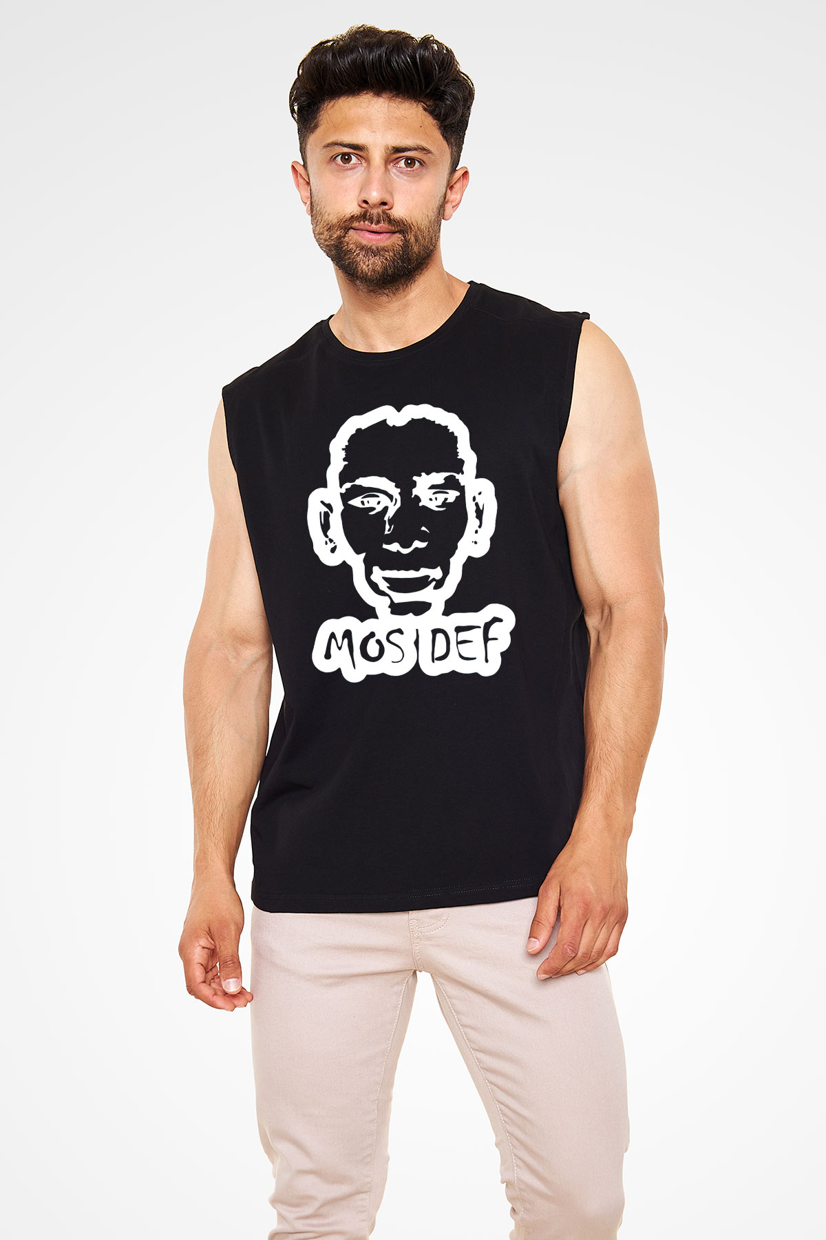 Mos Def Siyah Unisex Kolsuz Tişört