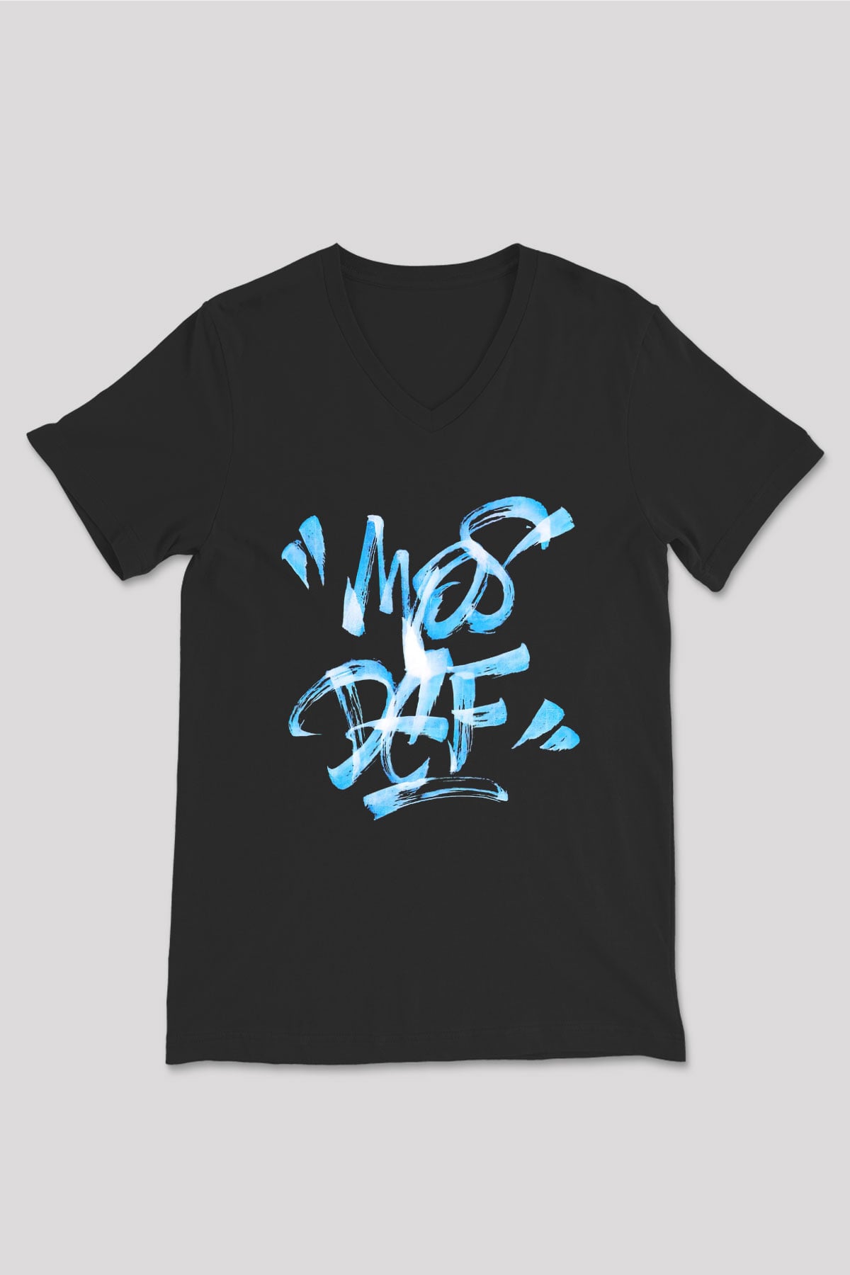 Mos Def Siyah Unisex V Yaka Tişört T-Shirt