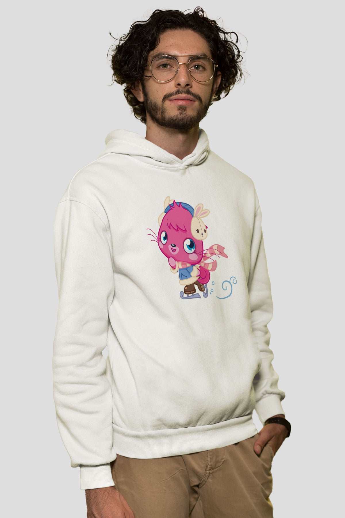 Moshi Monsters Beyaz Unisex Hoodie