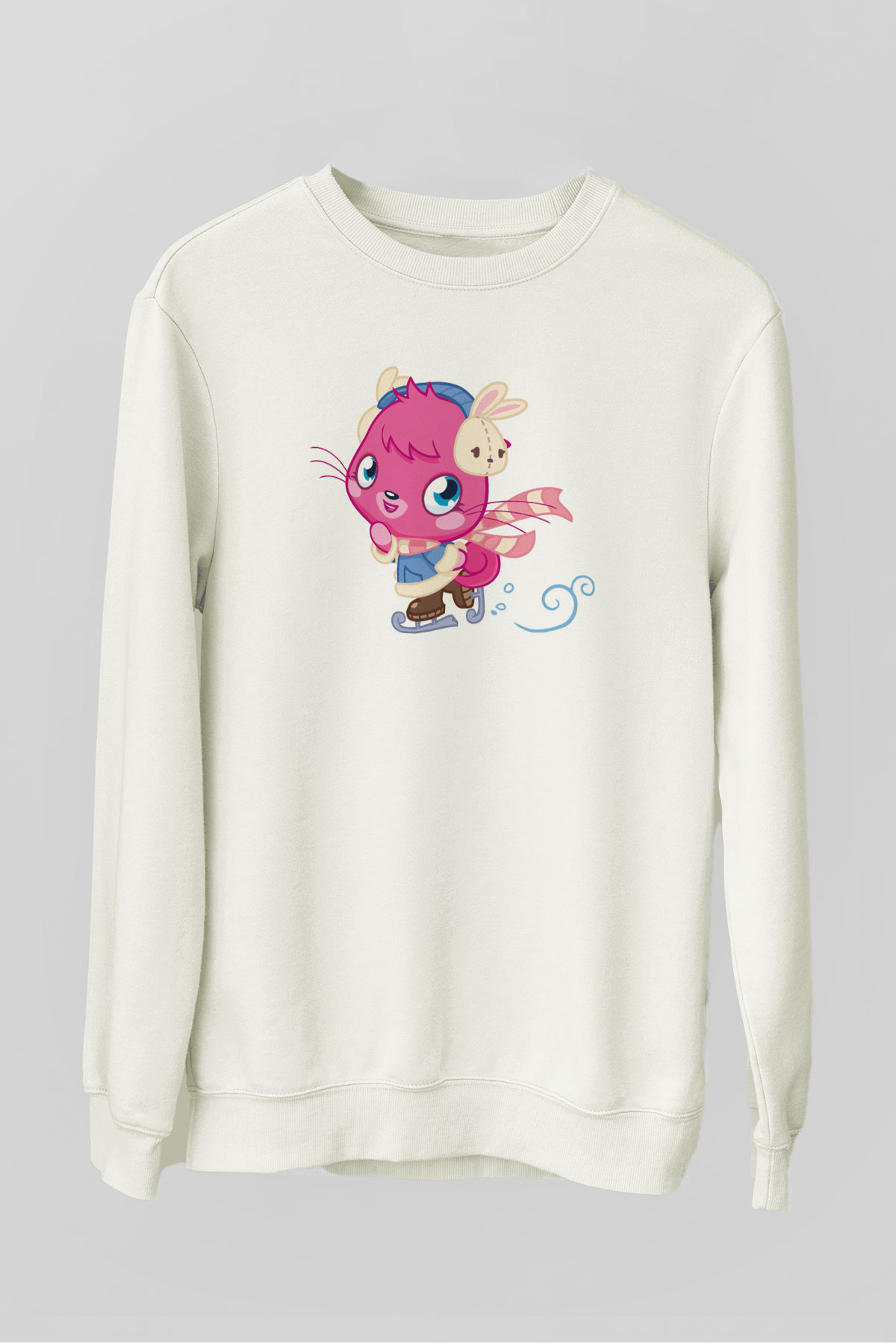 Moshi Monsters Beyaz Unisex Sweatshirt