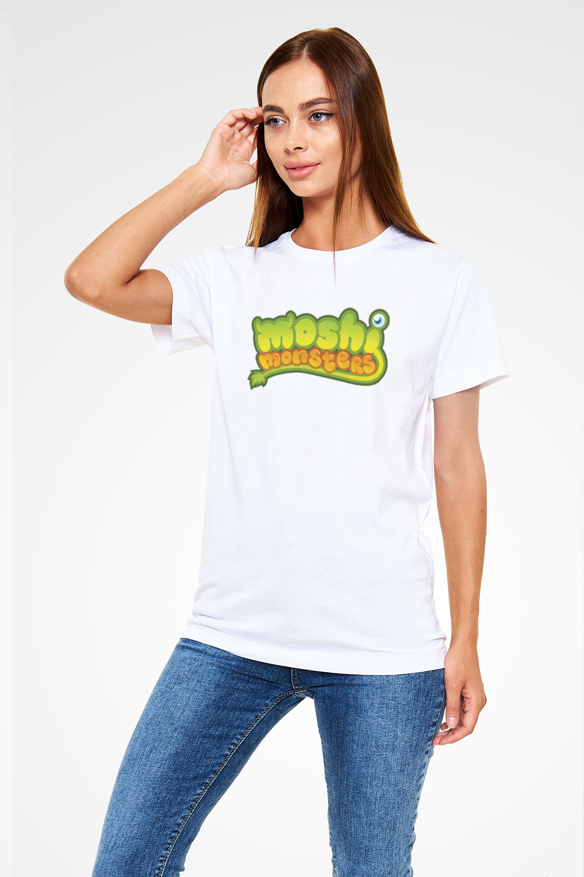Moshi Monsters Beyaz Unisex Tişört T-Shirt