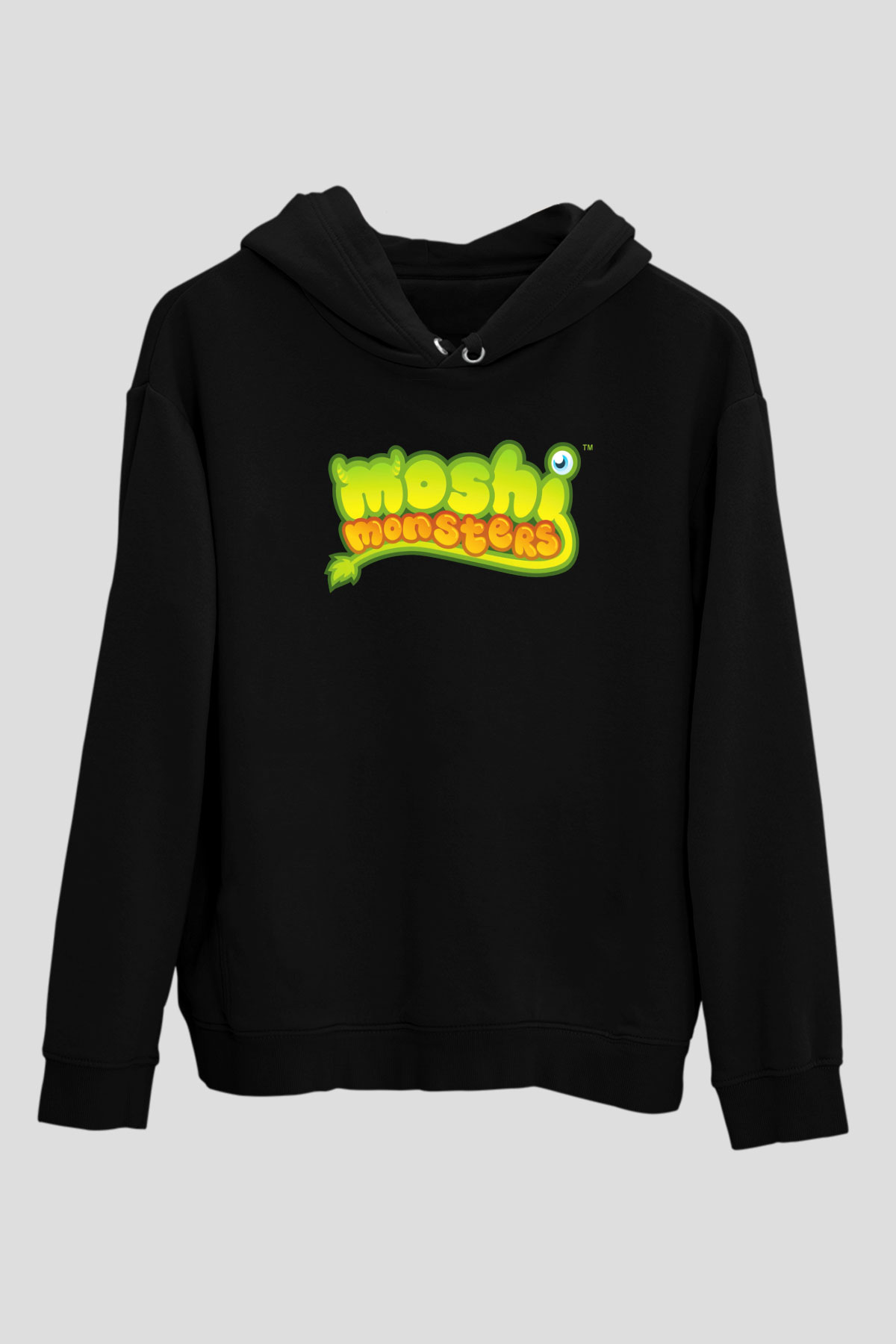 Moshi Monsters Siyah Unisex Hoodie