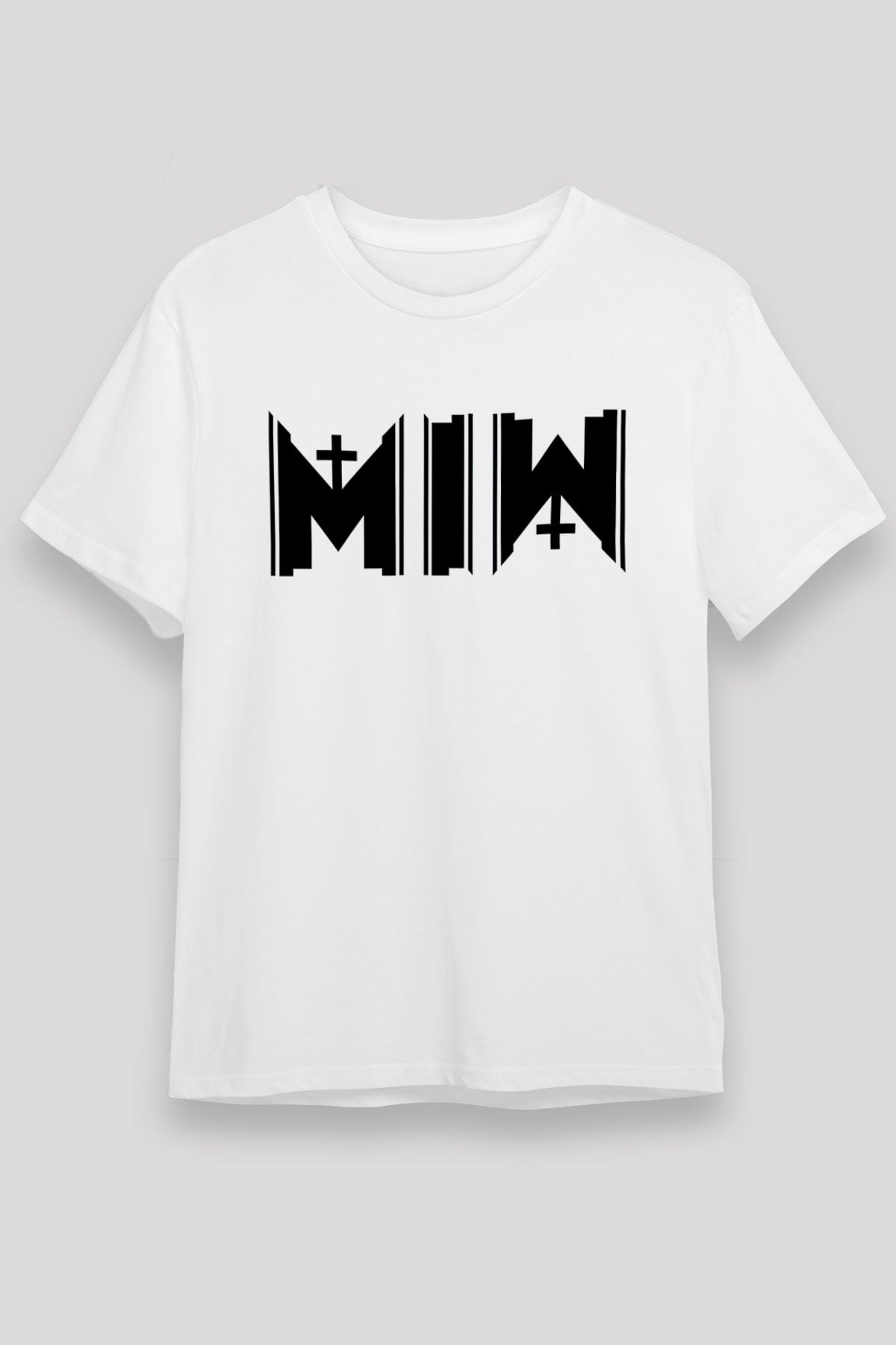 Motionless in White Baskılı Unisex Beyaz Tişört - Tshirt