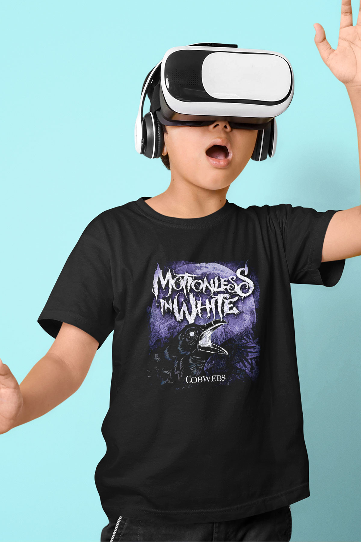 Motionless in White Baskılı Unisex Siyah Çocuk Tişört - Tshirt