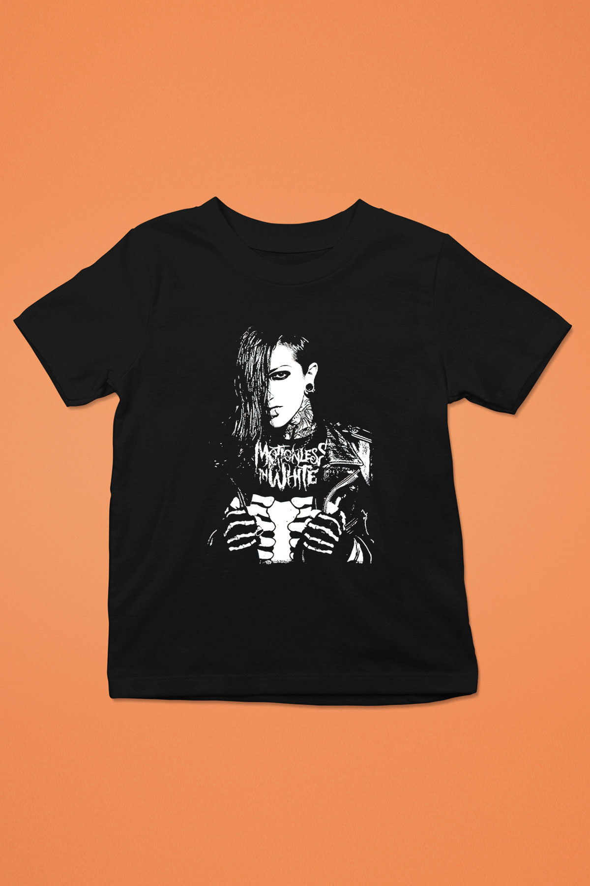 Motionless in White Baskılı Unisex Siyah Çocuk Tişört - Tshirt