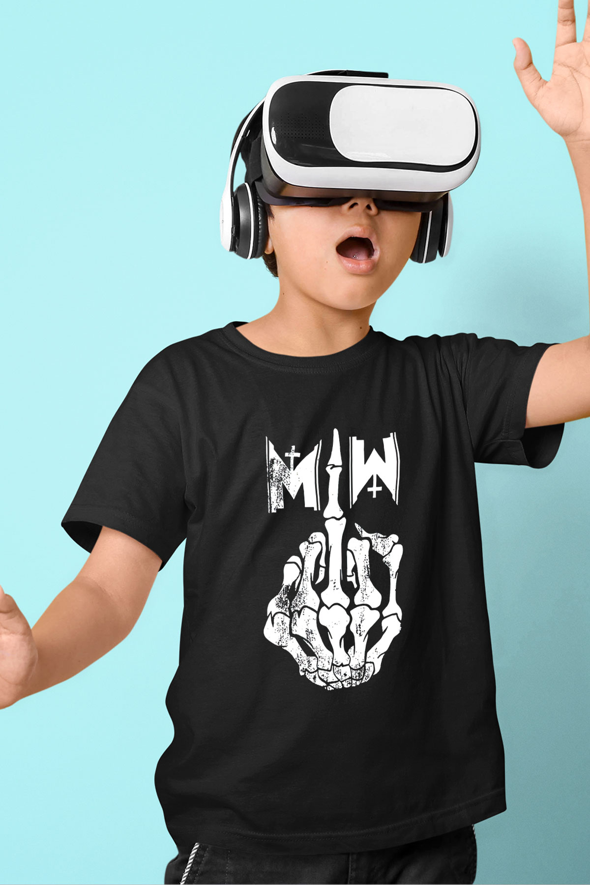 Motionless in White Baskılı Unisex Siyah Çocuk Tişört - Tshirt