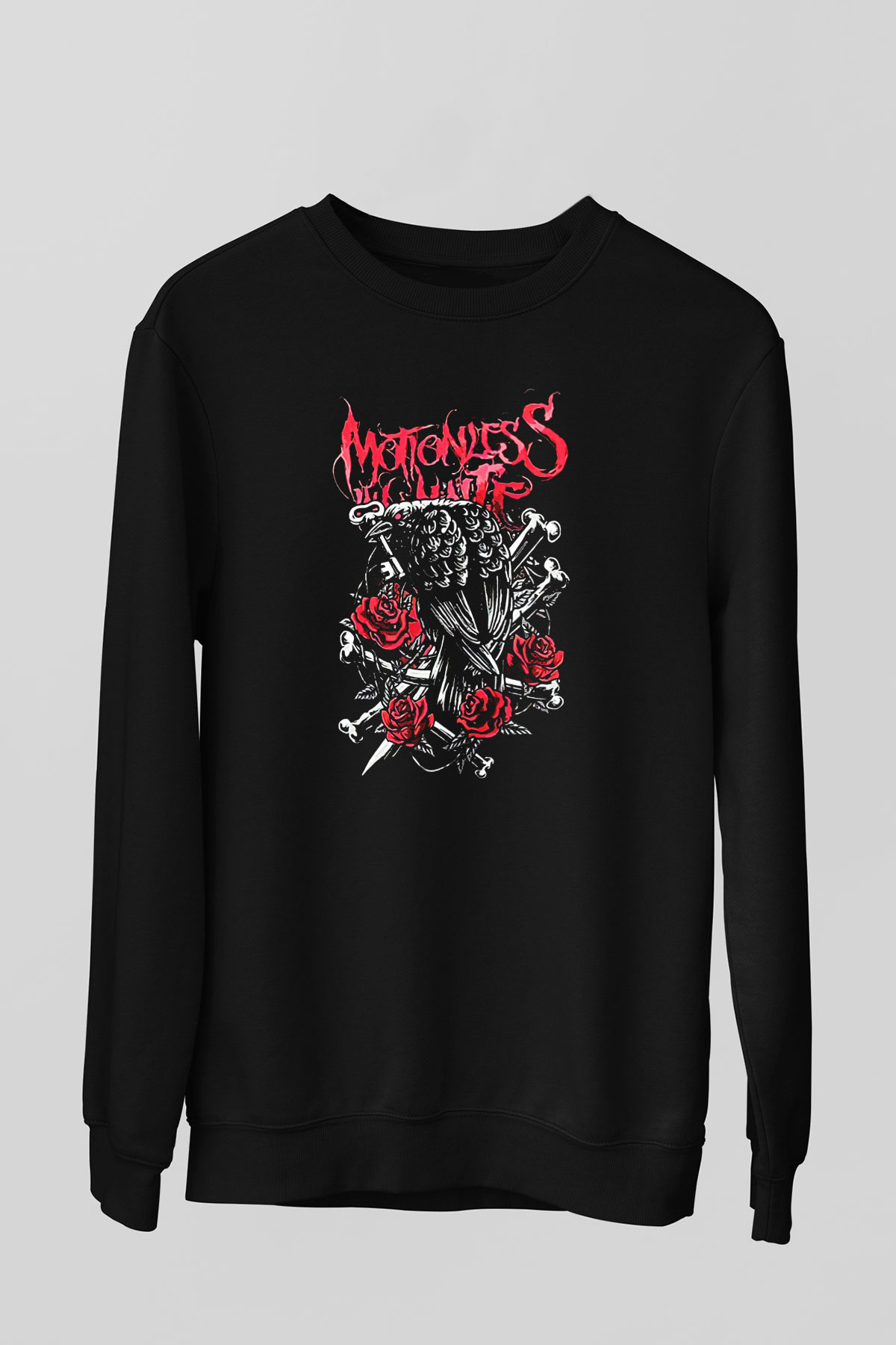 Motionless in White Baskılı Unisex Siyah Sweatshirt