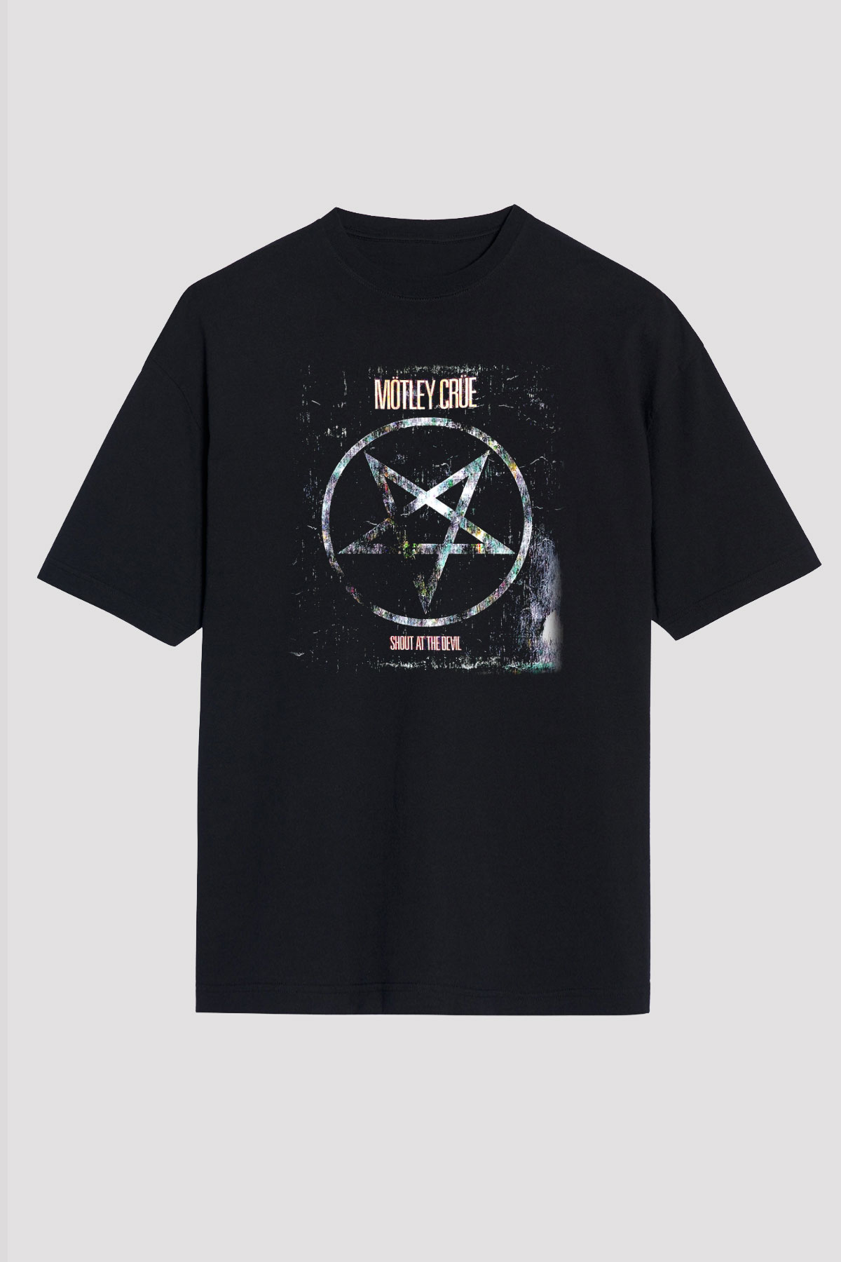 Mötley Crüe Siyah Unisex Oversize Tişört T-Shirt