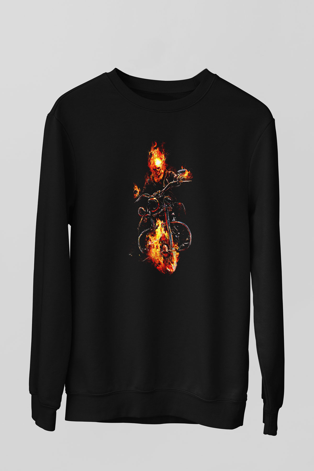 Motor Sporları - Motor sports Baskılı Unisex Siyah Sweatshirt