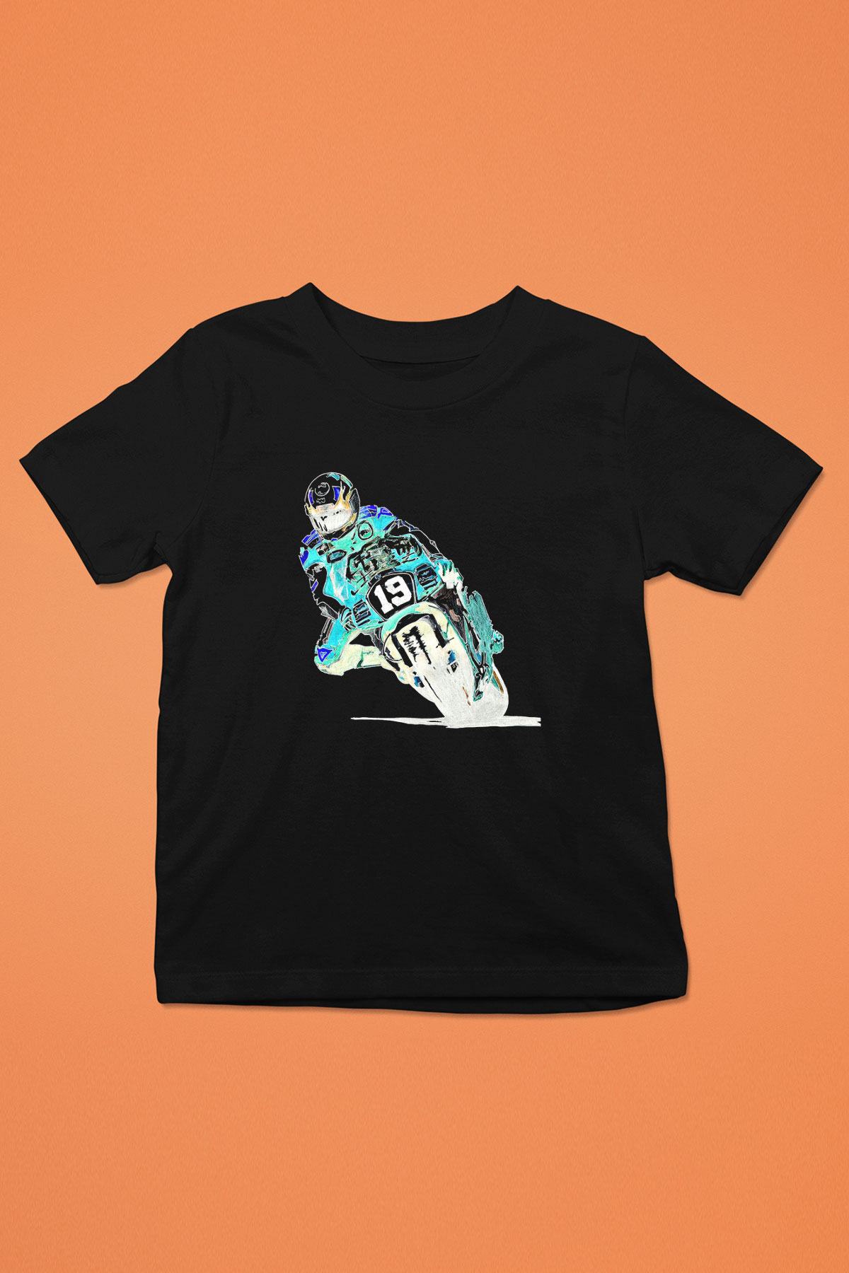 Motor Sporları - Motor sports Baskılı Unisex Siyah Çocuk Tİşörtü - Tshirt
