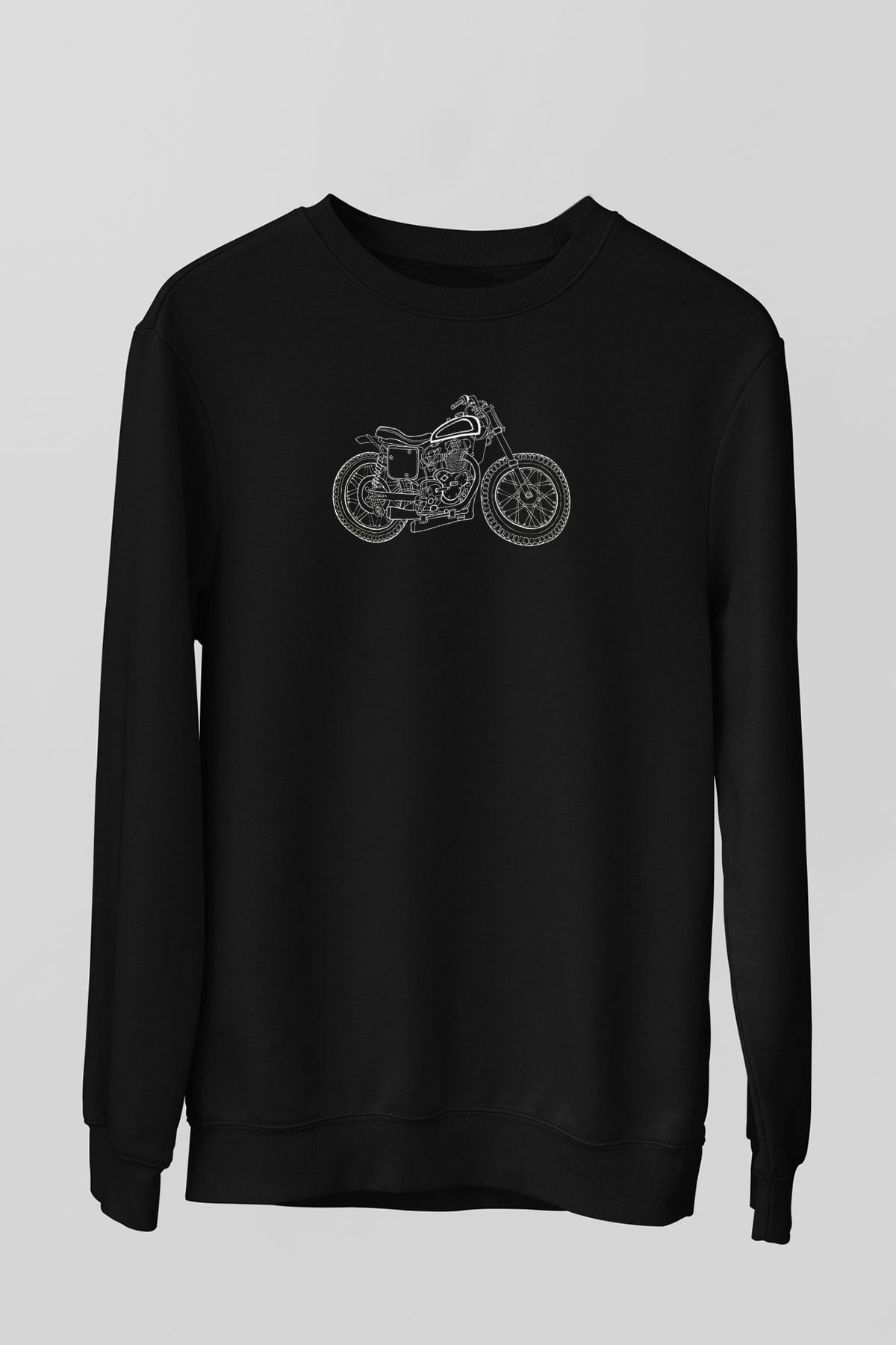 Motor Sporları - Motor sports Baskılı Unisex Siyah Sweatshirt