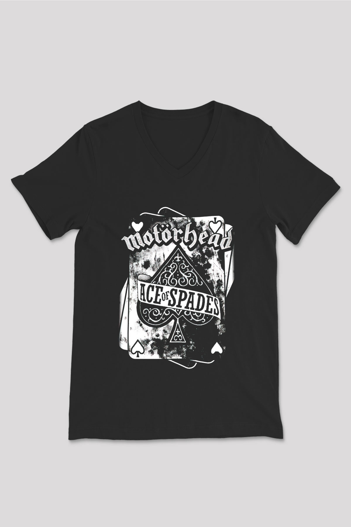 Motörhead Ace Of Spades Siyah Unisex V Yaka Tişört T-Shirt