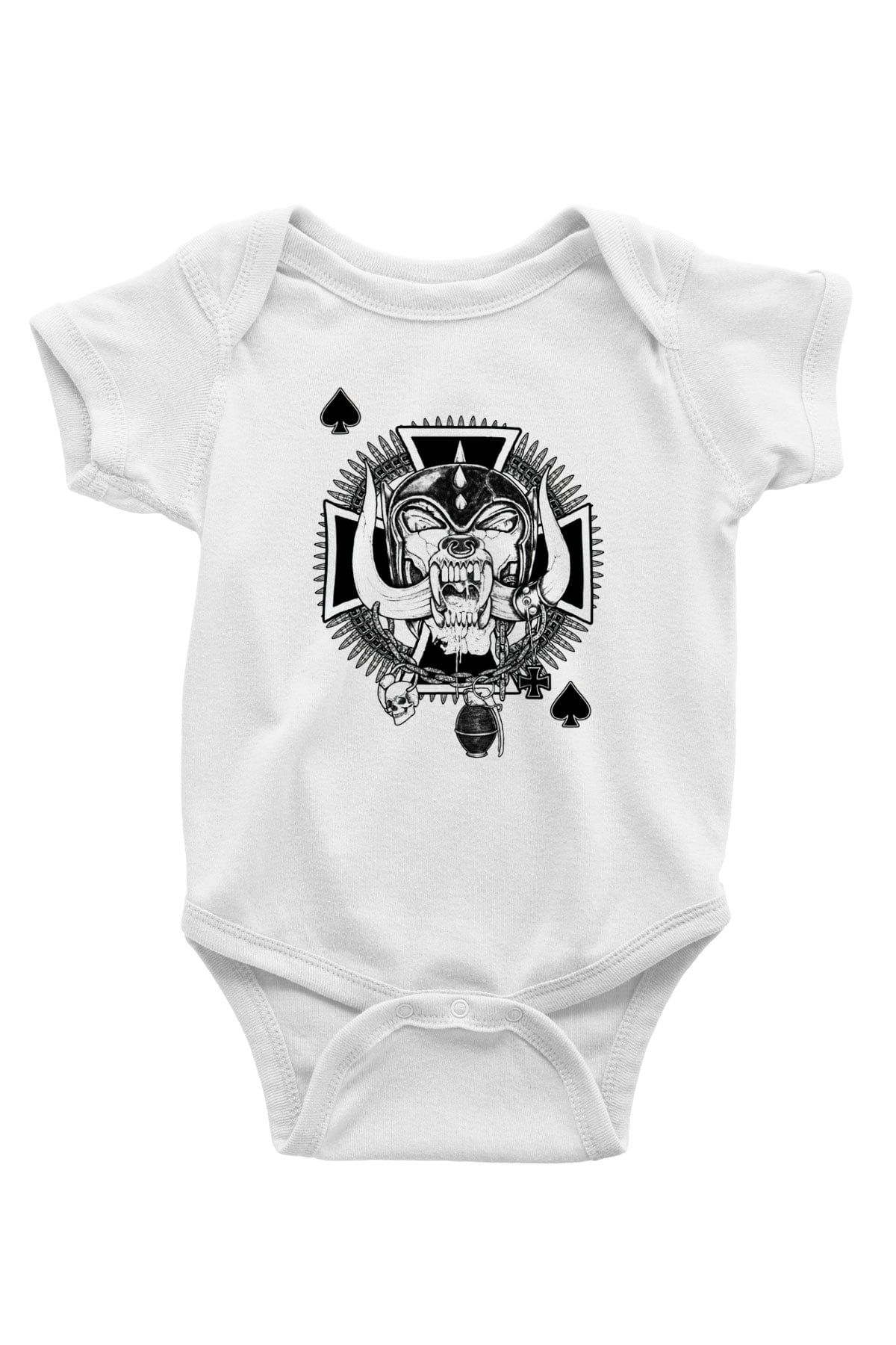 Motörhead Baskılı Beyaz Unisex Bebek Body - Zıbın