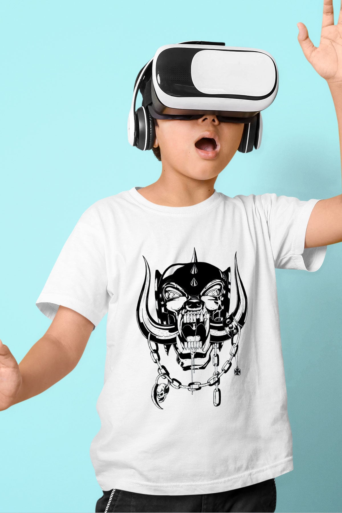 Motörhead Baskılı Beyaz Unisex Çocuk Tişört