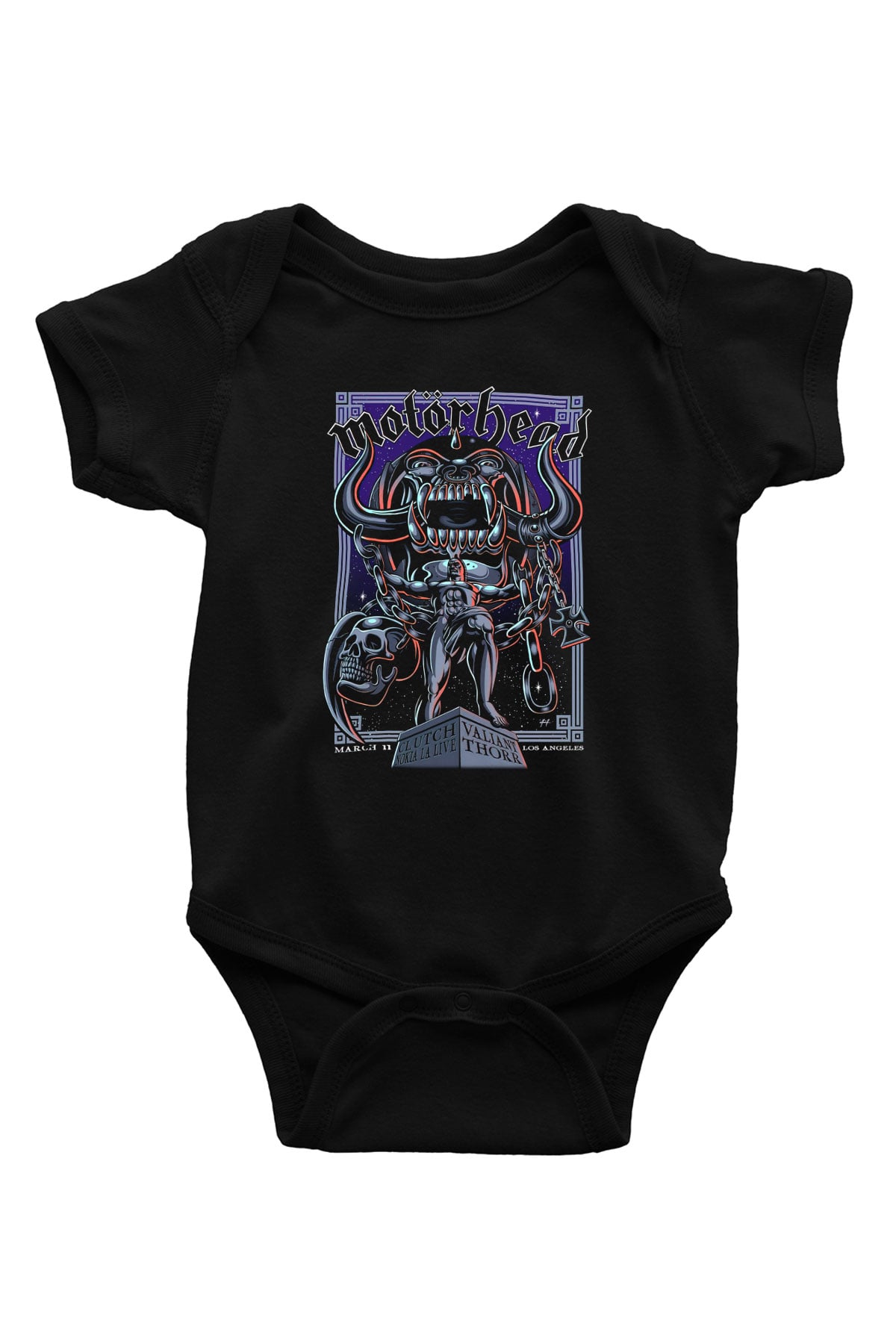 Motörhead Baskılı Siyah Bebek Body - Zıbın
