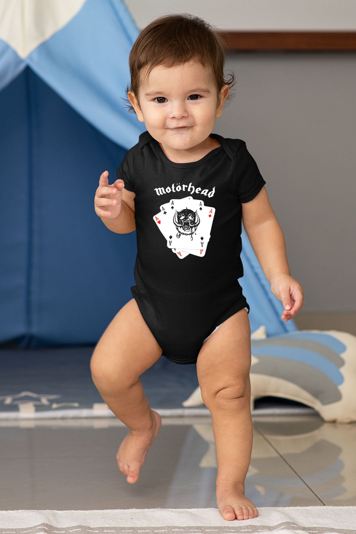Motörhead Baskılı Siyah Bebek Body - Zıbın