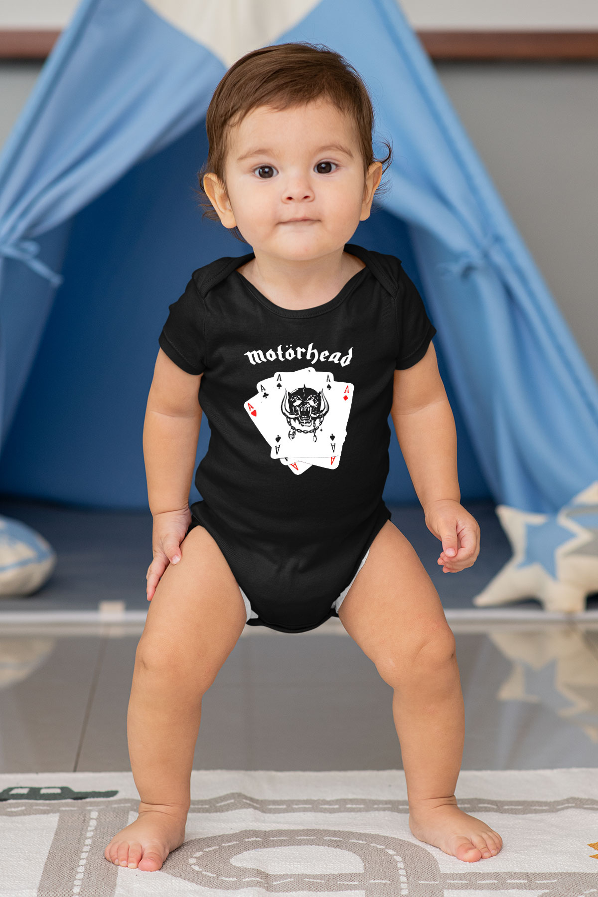 Motörhead Baskılı Siyah Bebek Body - Zıbın