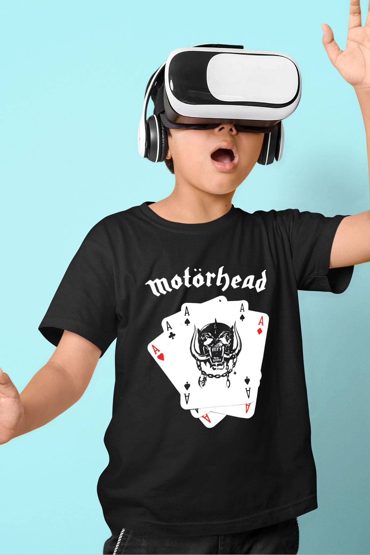 Motörhead Baskılı Siyah Unisex Çocuk Tişört