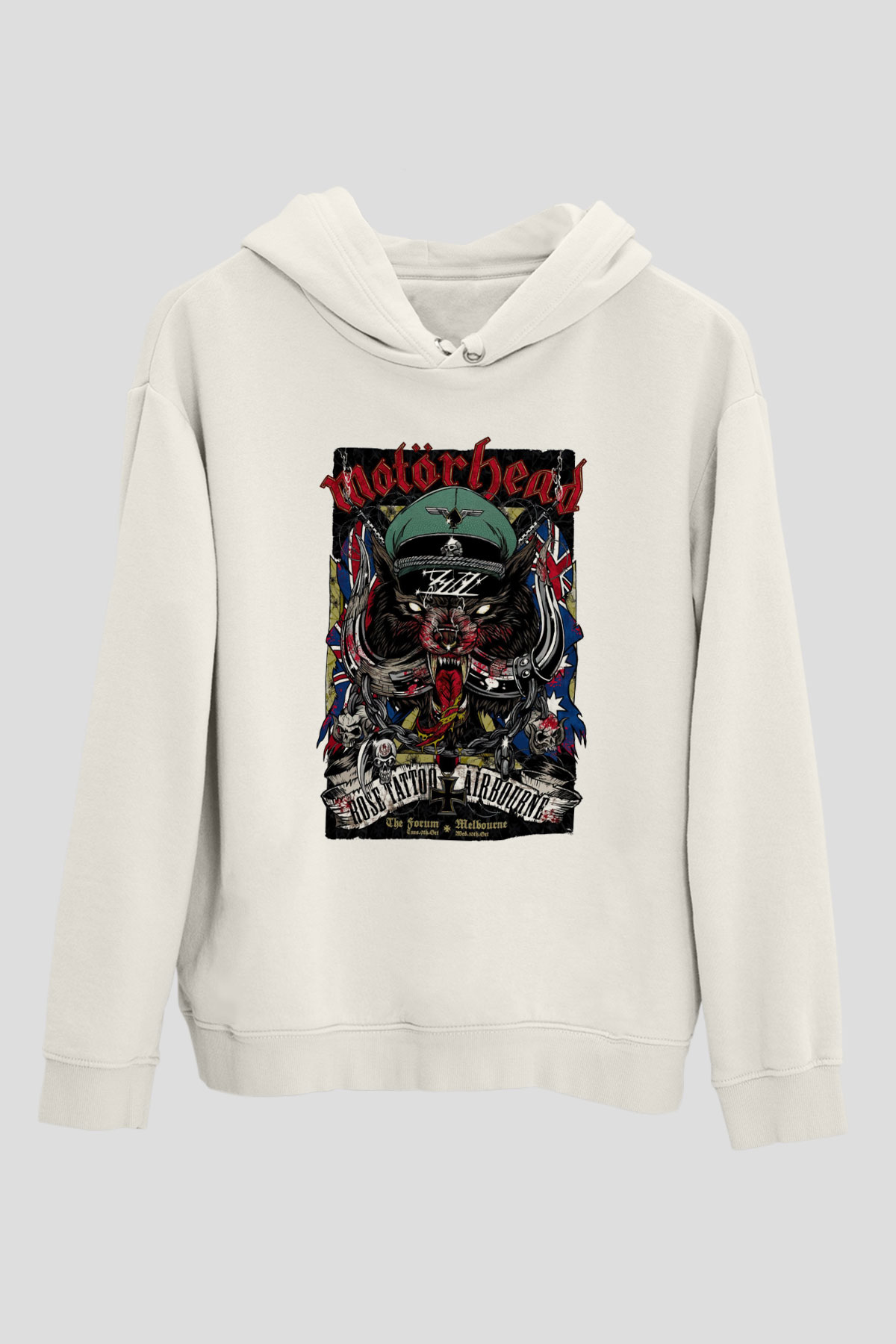 Motörhead Beyaz Unisex Kapşonlu Sweatshirt