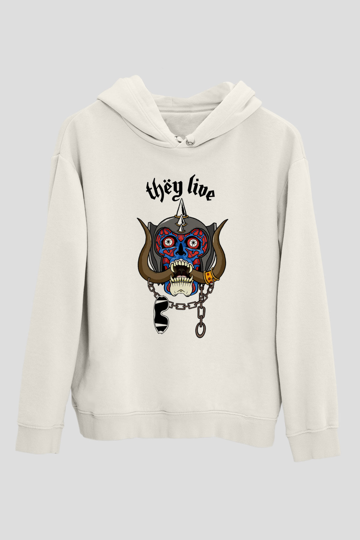 Motörhead Beyaz Unisex Kapüşonlu Sweatshirt