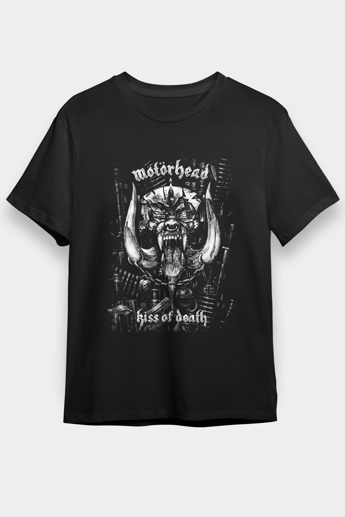 Motörhead Kiss Of Death Siyah Unisex Tişört T-Shirt - TişörtFabrikası