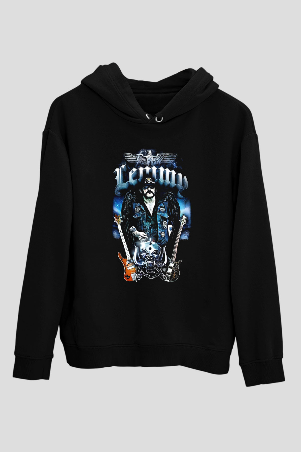 Motörhead Lemmy Siyah Unisex Hoodie