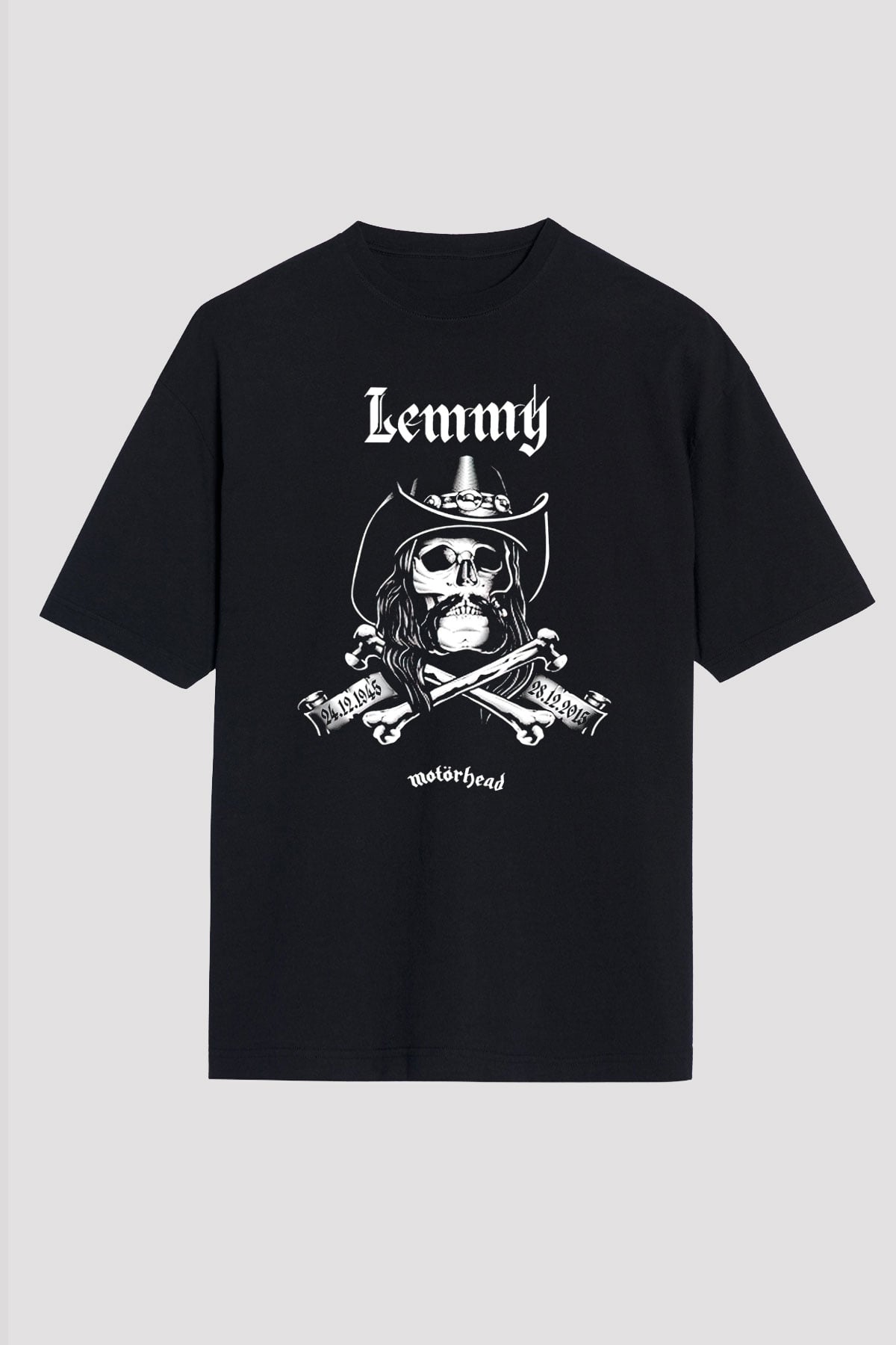 Motörhead Lemmy Siyah Unisex Oversize Tişört T-Shirt