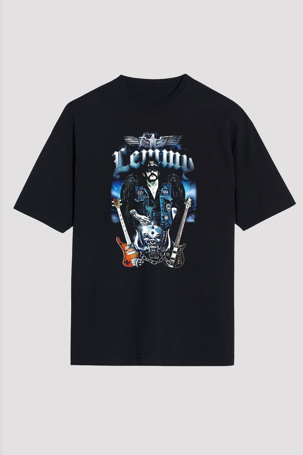 Motörhead Lemmy Siyah Unisex Oversize Tişört T-Shirt